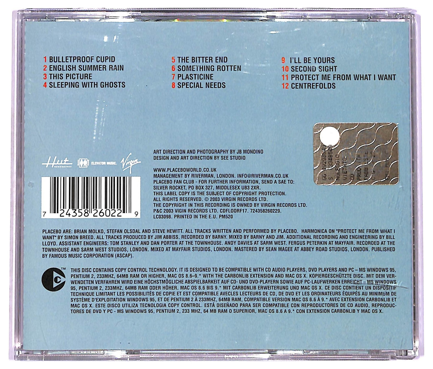 EBOND Placebo - Sleeping With Ghosts CD CD079056