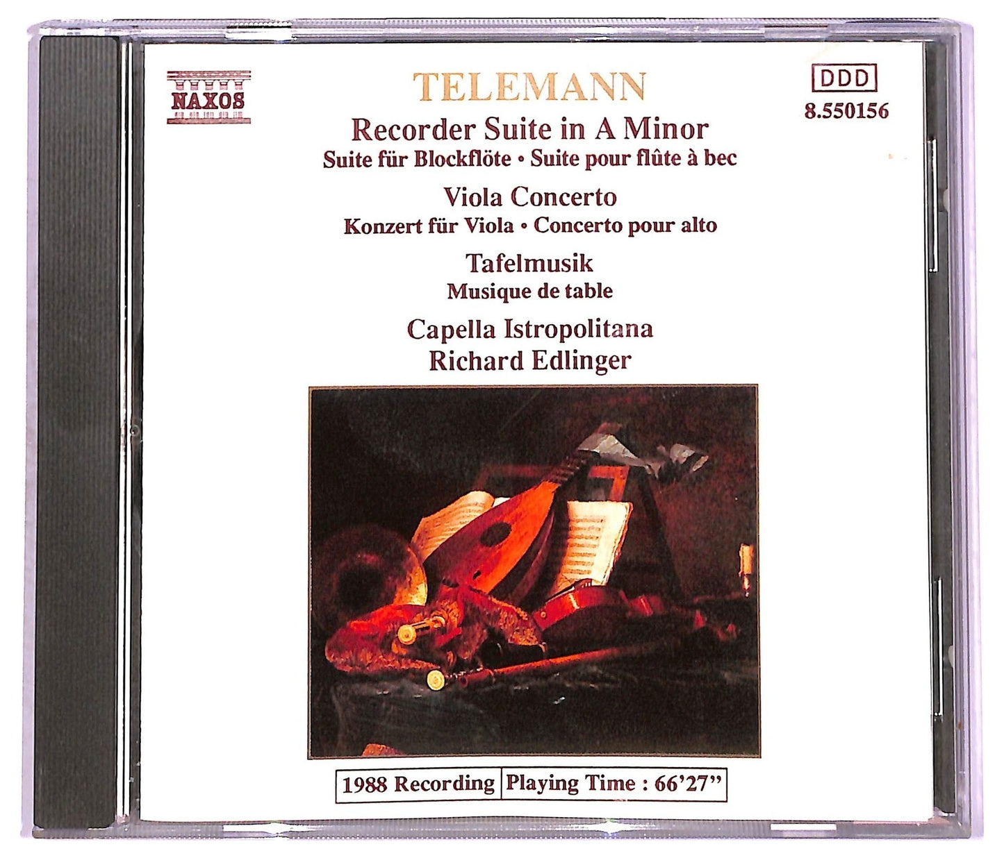 EBOND Telemann - Recorder Suite In A Minor Viola Concerto Tafelmusik CD CD079238