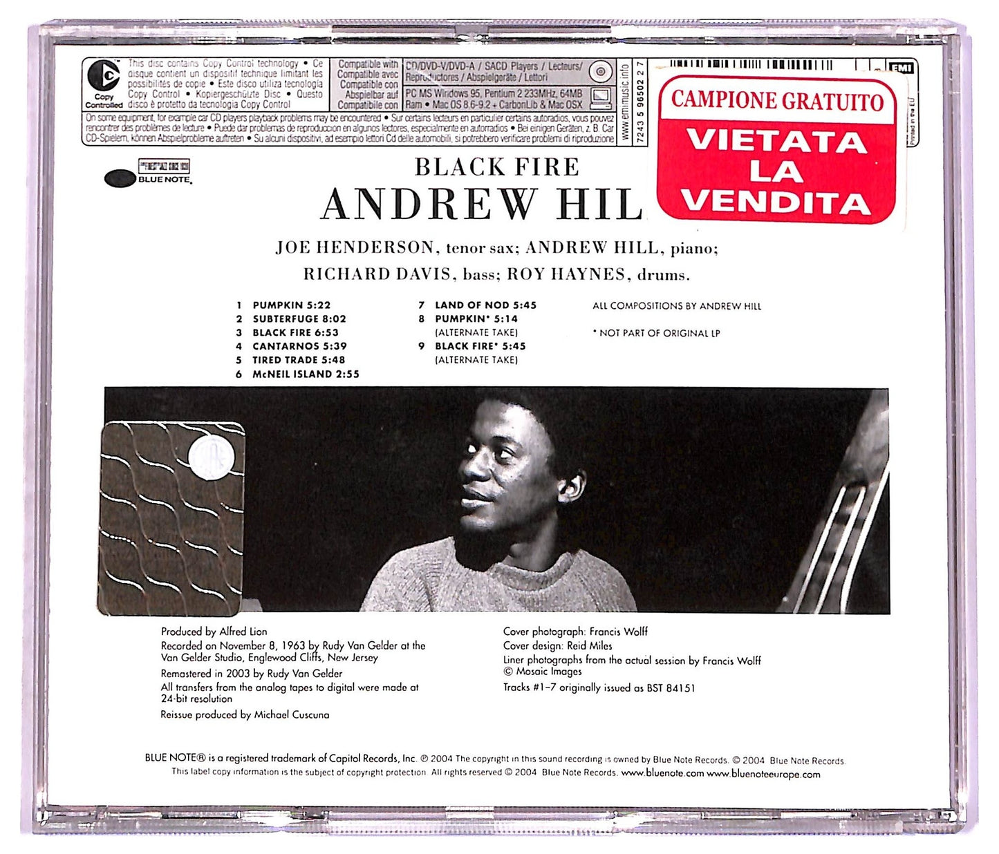 EBOND Andrew Hill - Black Fire CD CD079243