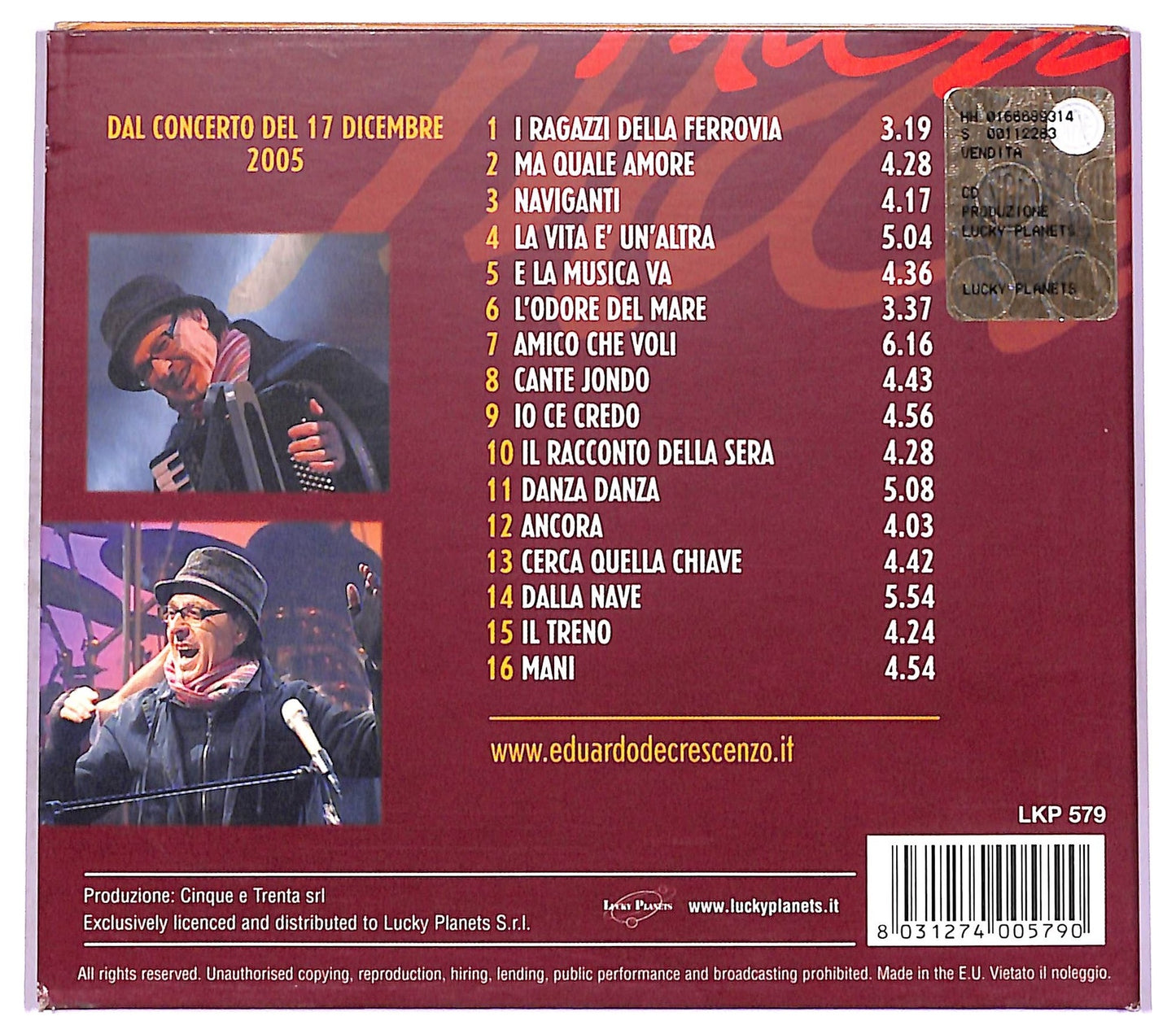EBOND Eduardo De Crescenzo - Le Mani CD CD079364