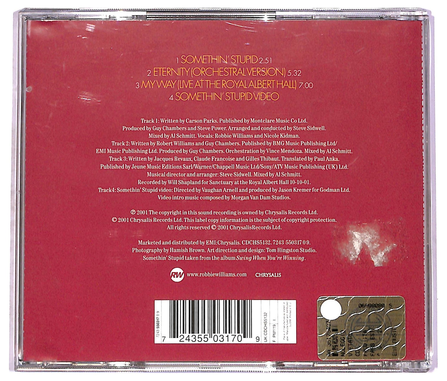 EBOND Robbie Williams And Nicole Kidman - Somethin' Stupid CD CD079431