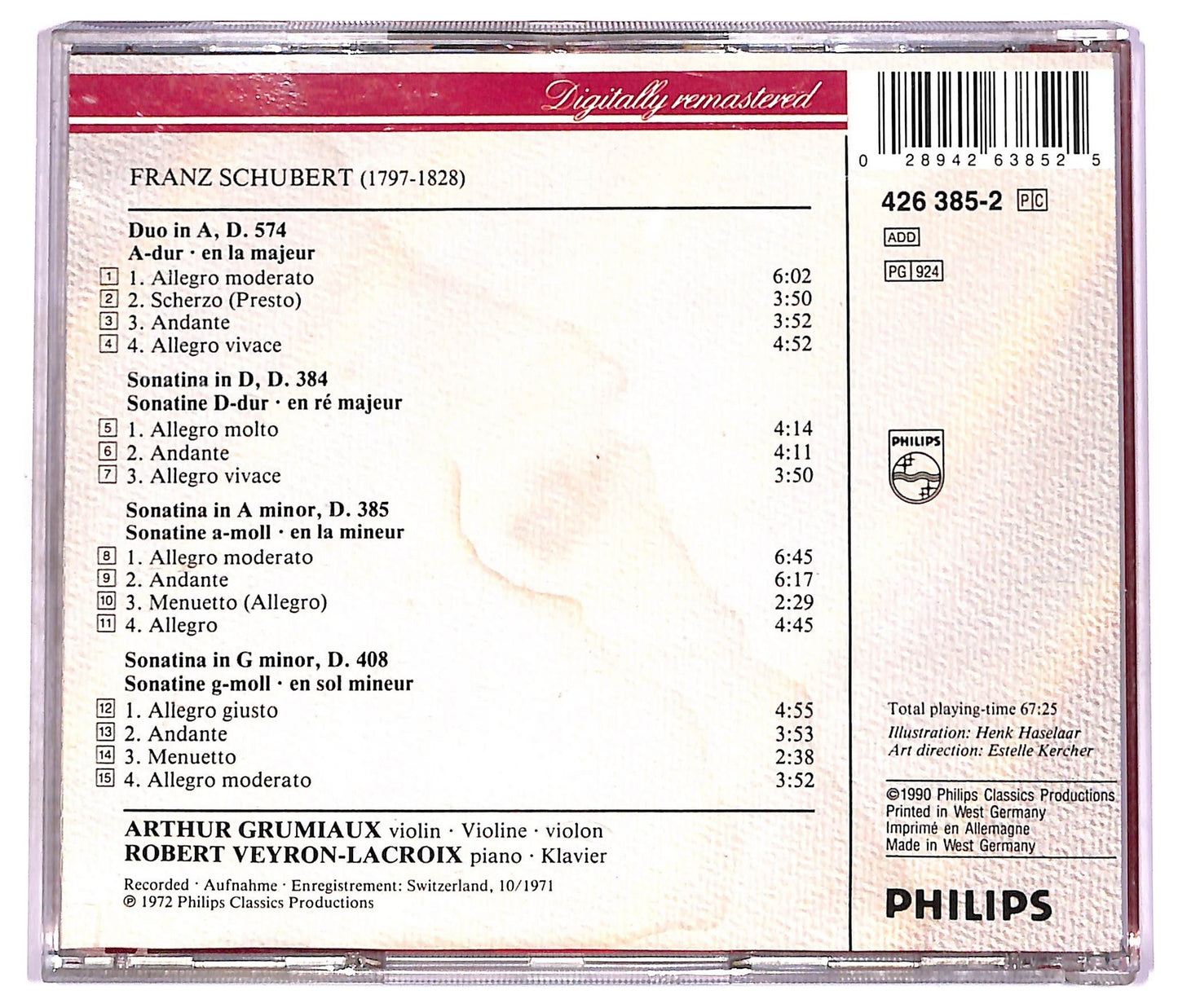 EBOND Schubert - Sonates & Duo For Violin And Piano CD CD079549