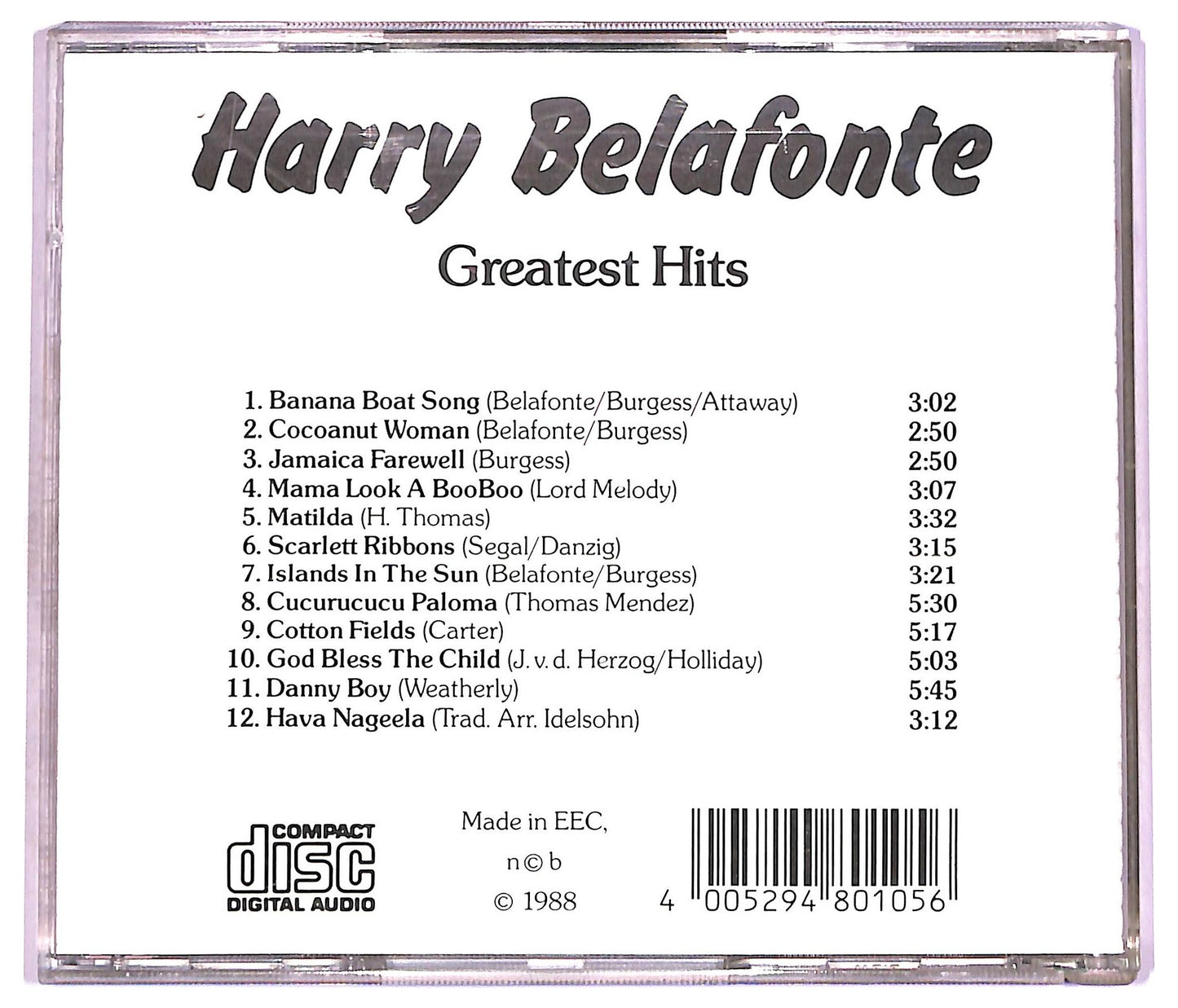 EBOND Harry Belafonte - Greatest Hits CD CD079708