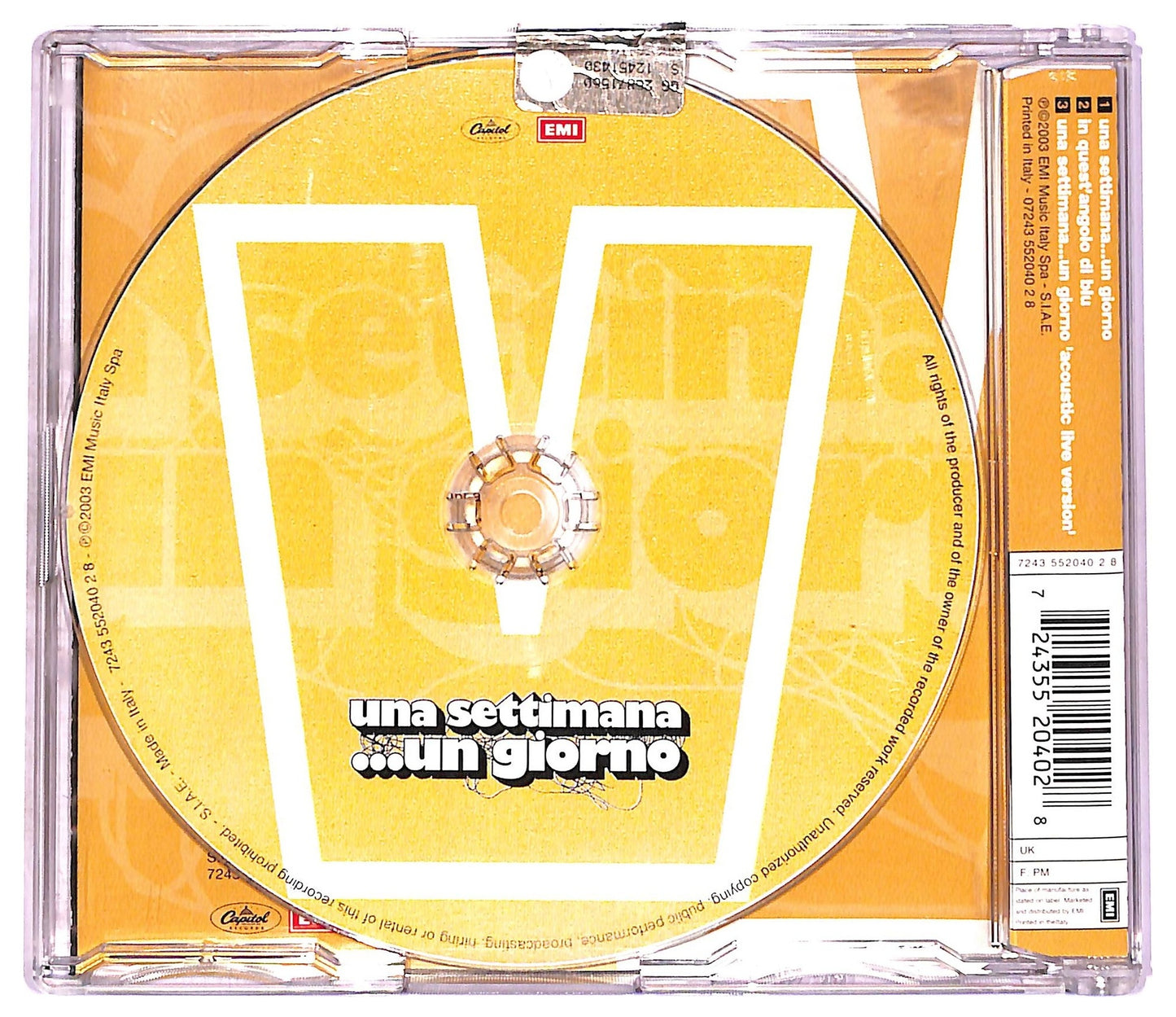 EBOND Velvet Featuring Edoardo Bennato - Una Settimana...Un Giorno CD CD079749
