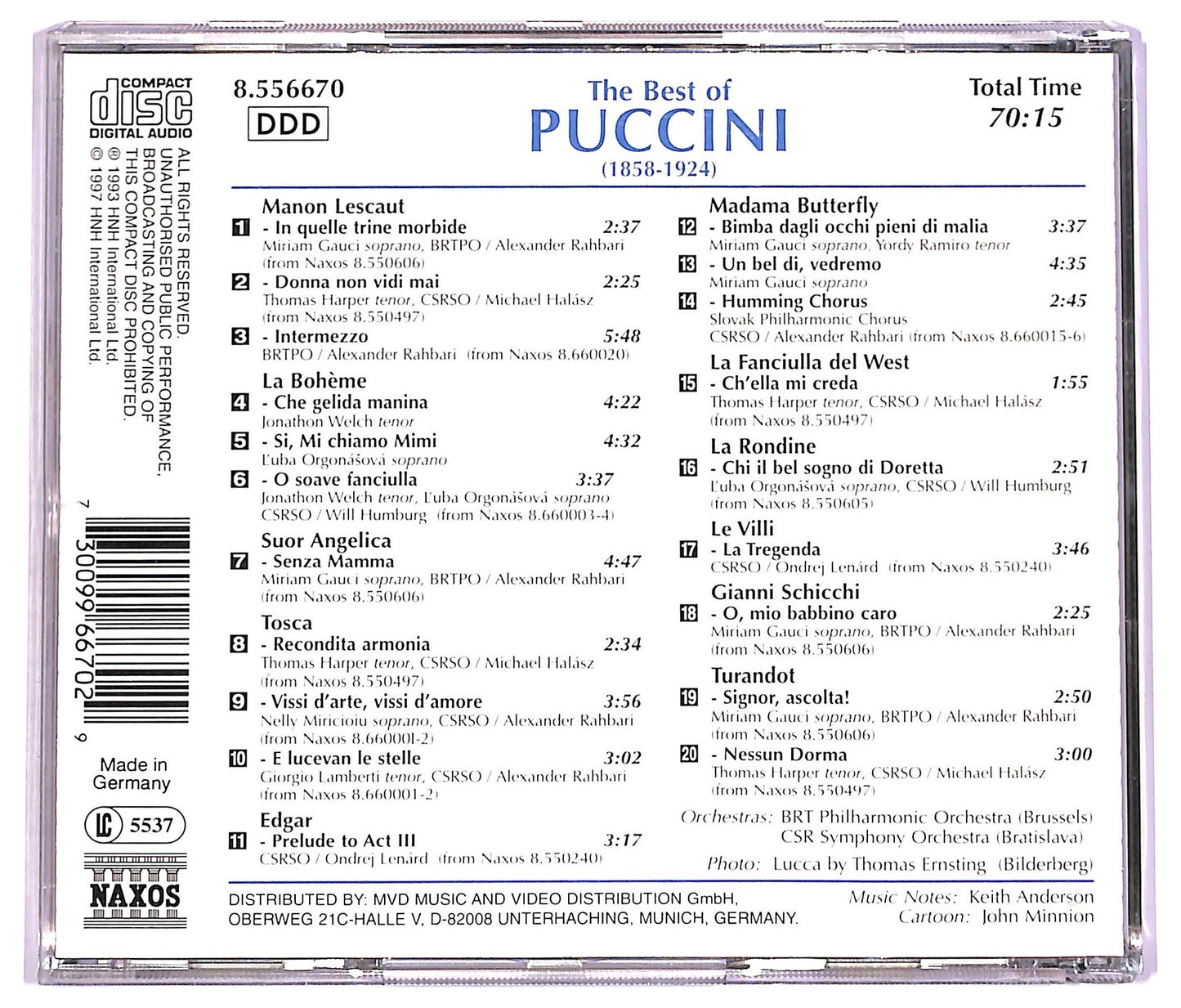 EBOND Puccini - The Best Of Puccini CD CD079907