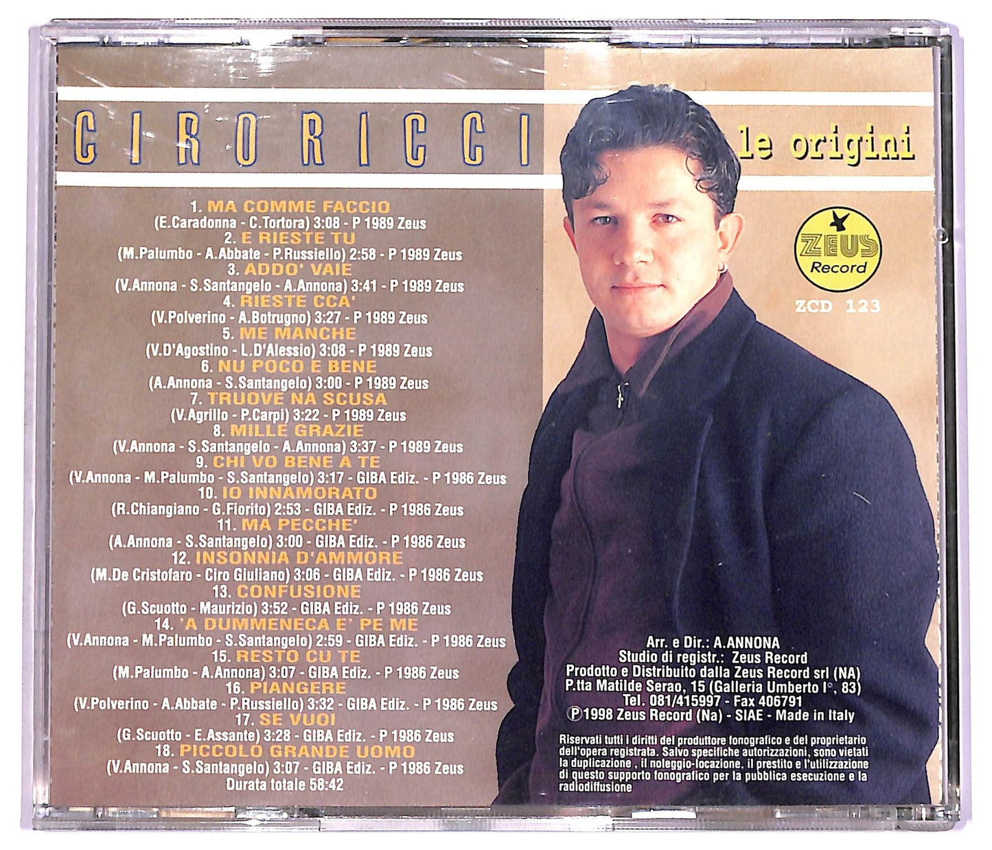 EBOND Ciro Ricci - le origini CD CD079961