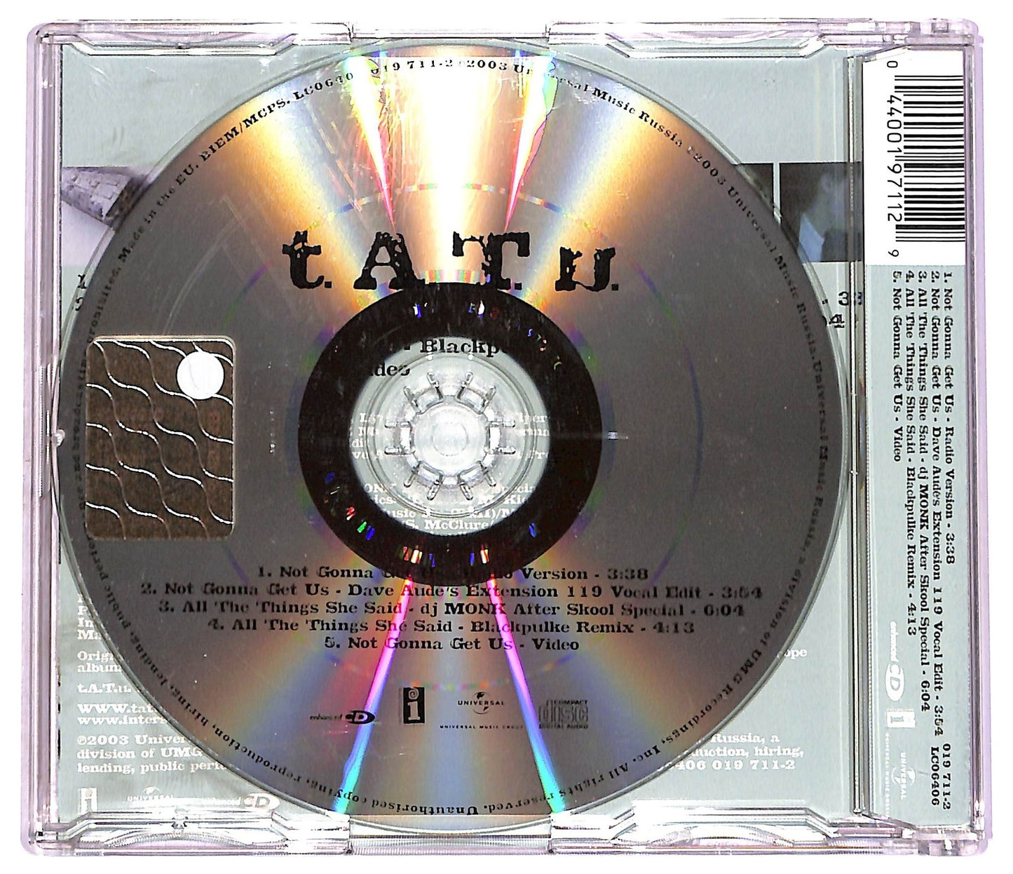 EBOND t.A.T.u. - Not Gonna Get Us CD CD080143