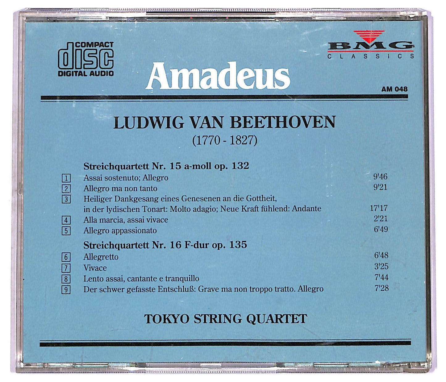 EBOND Beethoven Tokyo String Quartet - Quartetti Op. 132, 135 CD CD080257