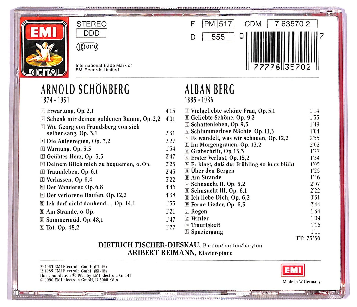 EBOND Dietrich Fischer-Dieskau - Lieder CD CD080304