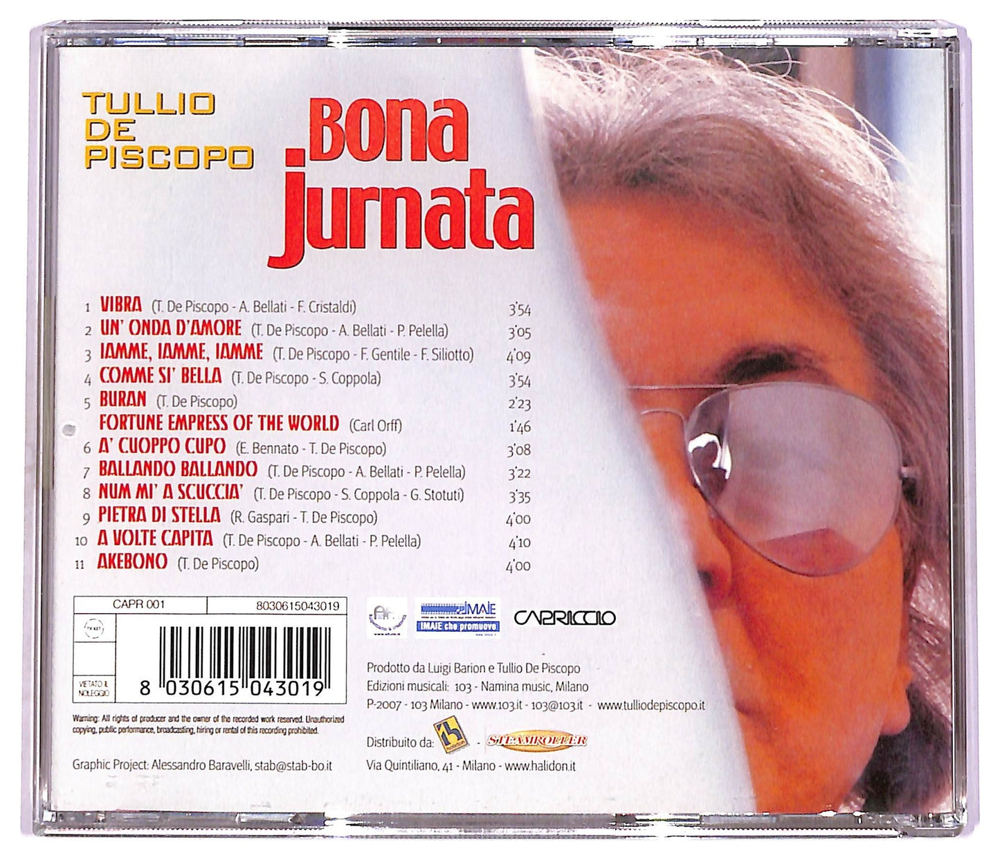 EBOND Tullio De Piscopo - Bona Jurnata CD CD080624