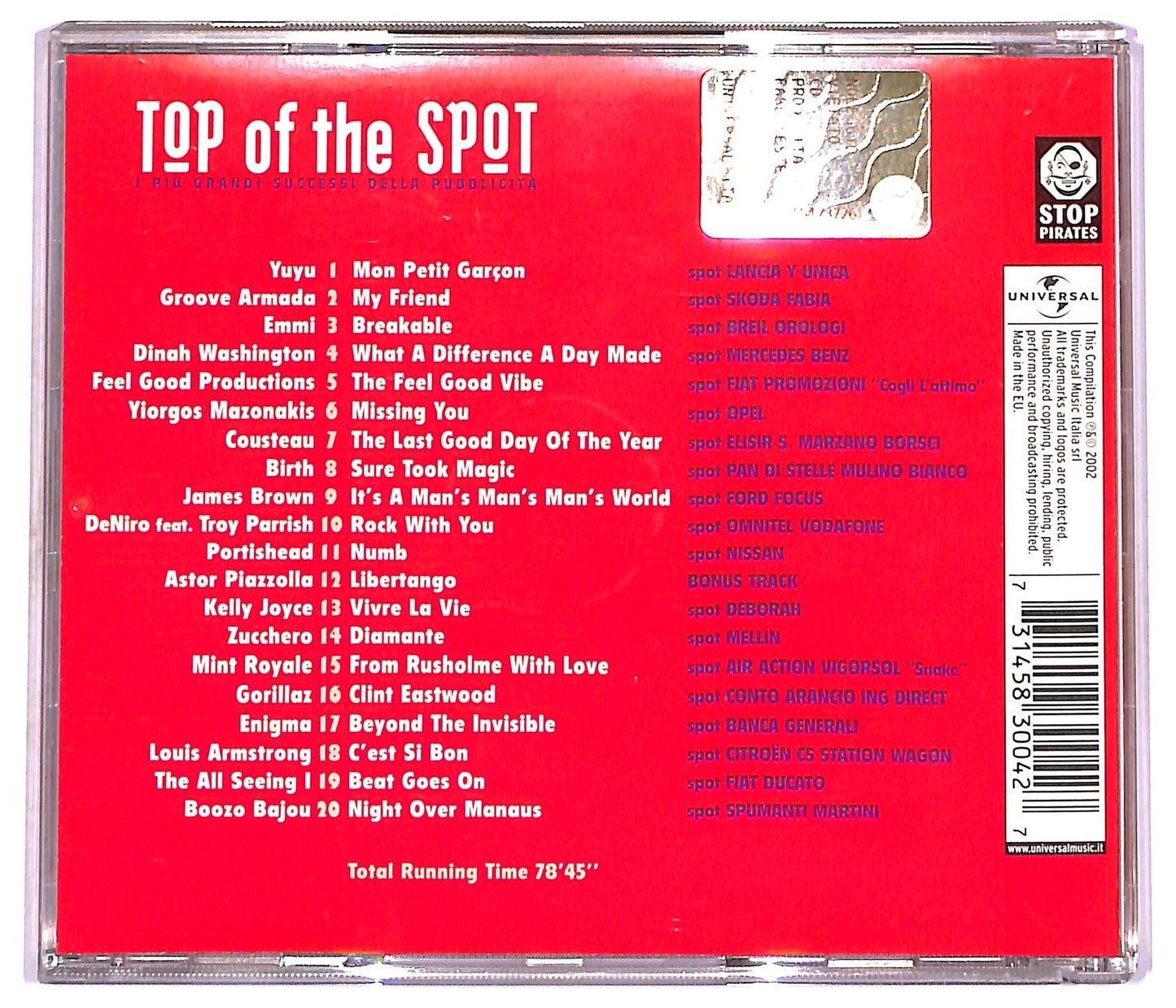 EBOND Various - Top Of The Spot 2002 CD CD080714