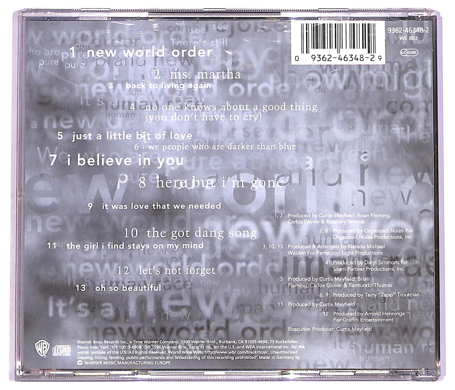 EBOND Curtis Mayfield - New World Order CD CD080808