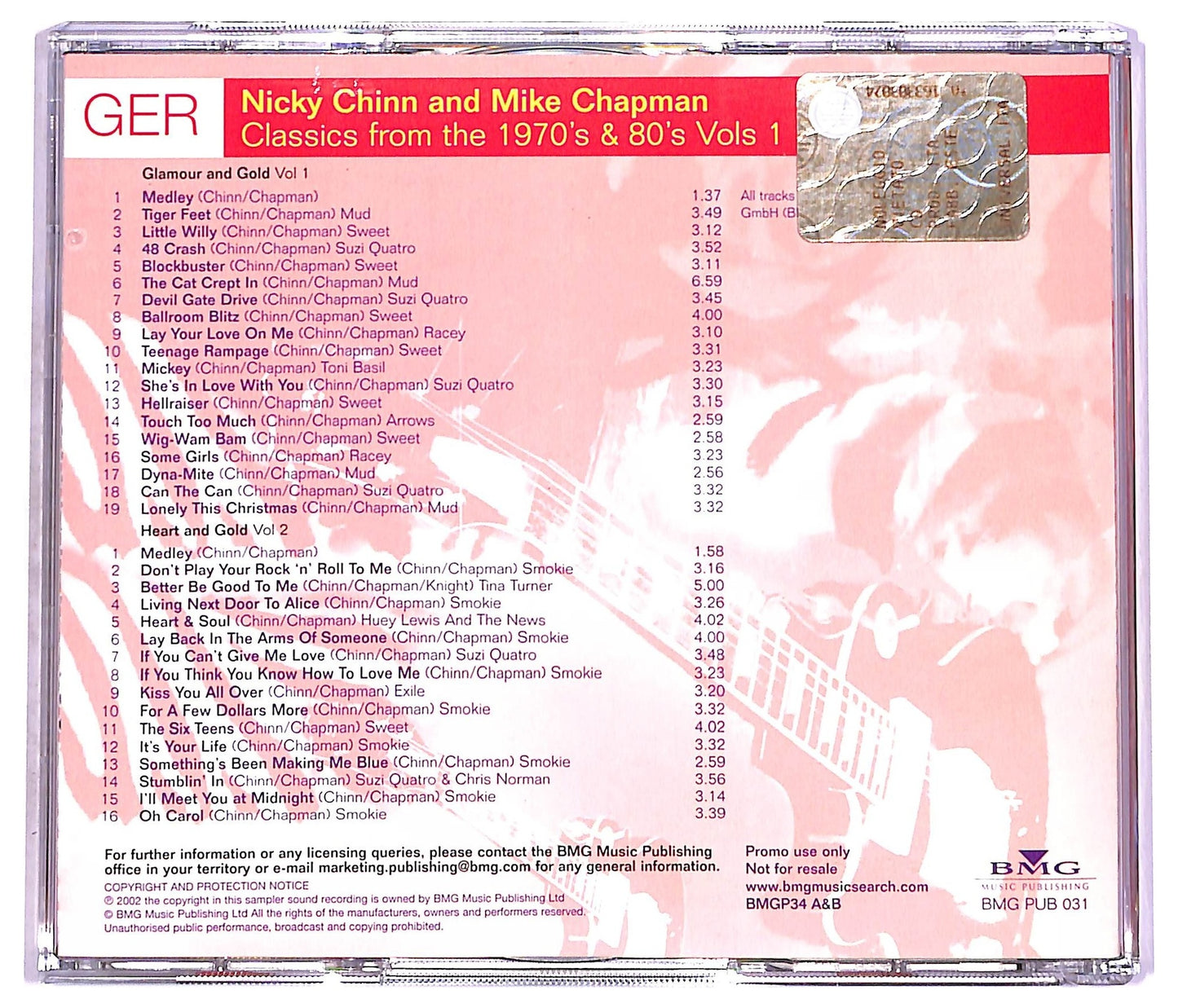 EBOND Nicky Chinn - Classics From The 1970's & 80's Vols 1 & 2 CD CD081051