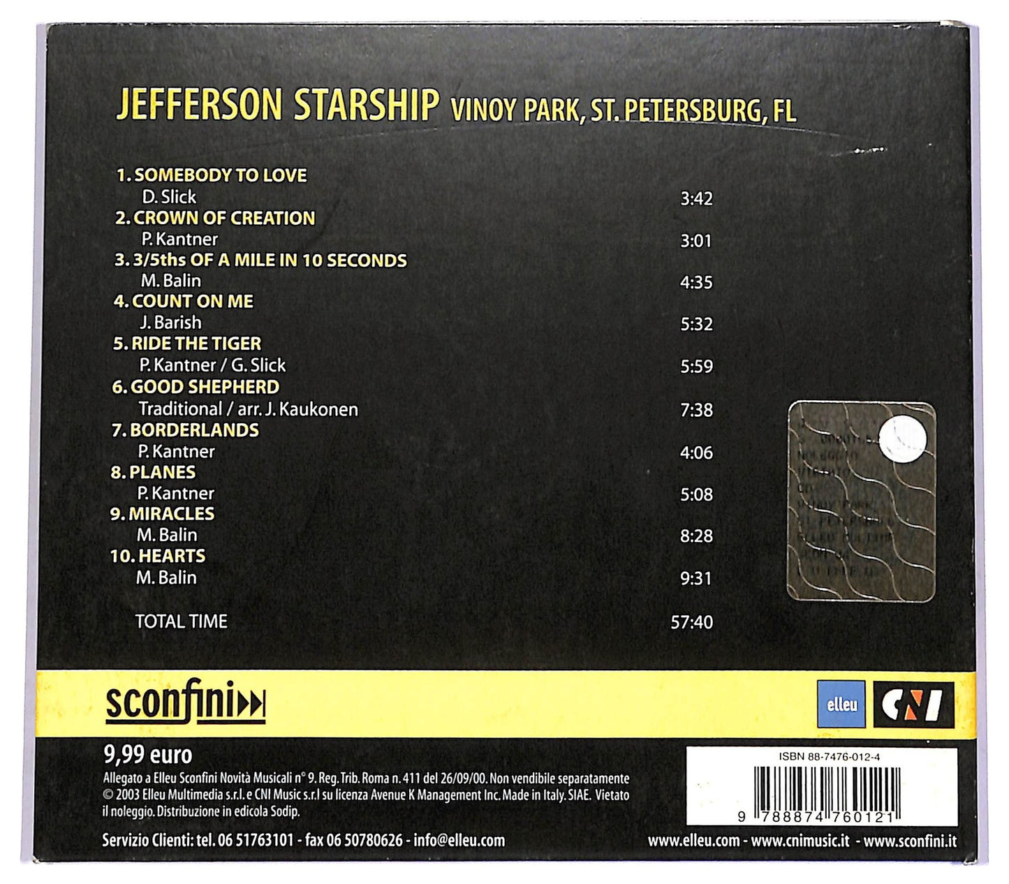 EBOND Jefferson Starship - Vinoy Park CD CD081145