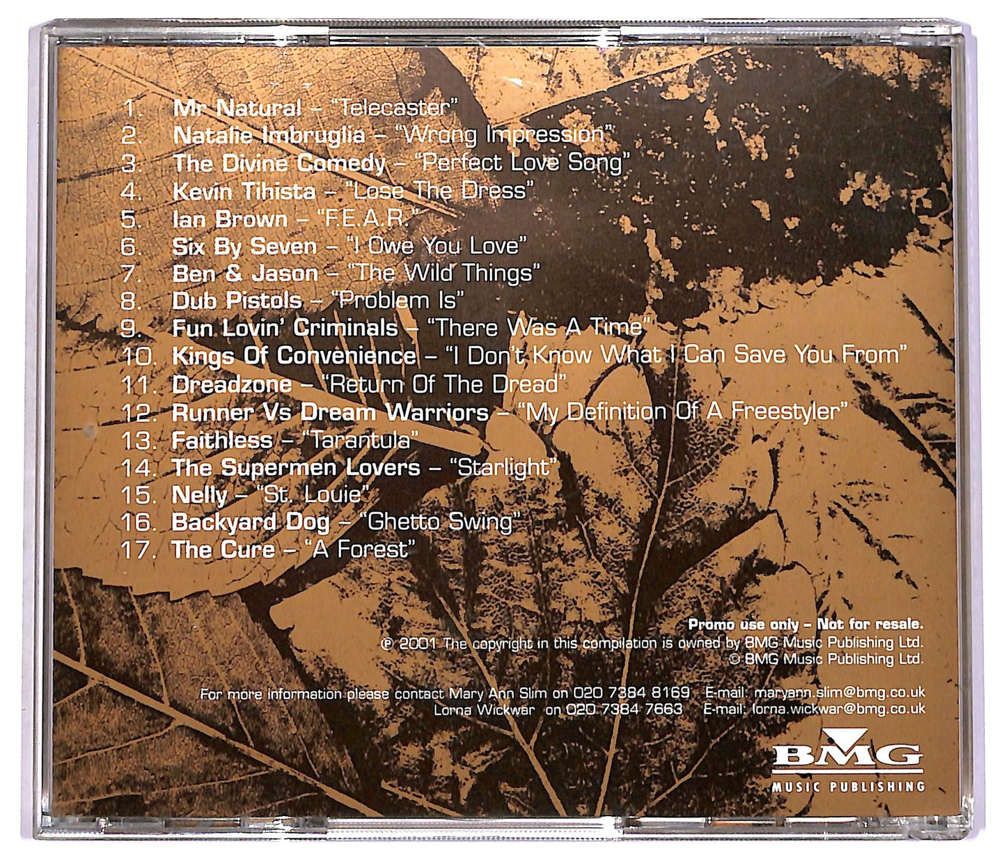 EBOND Various - BMG Music Publishing 2001 Sampler CD CD081208