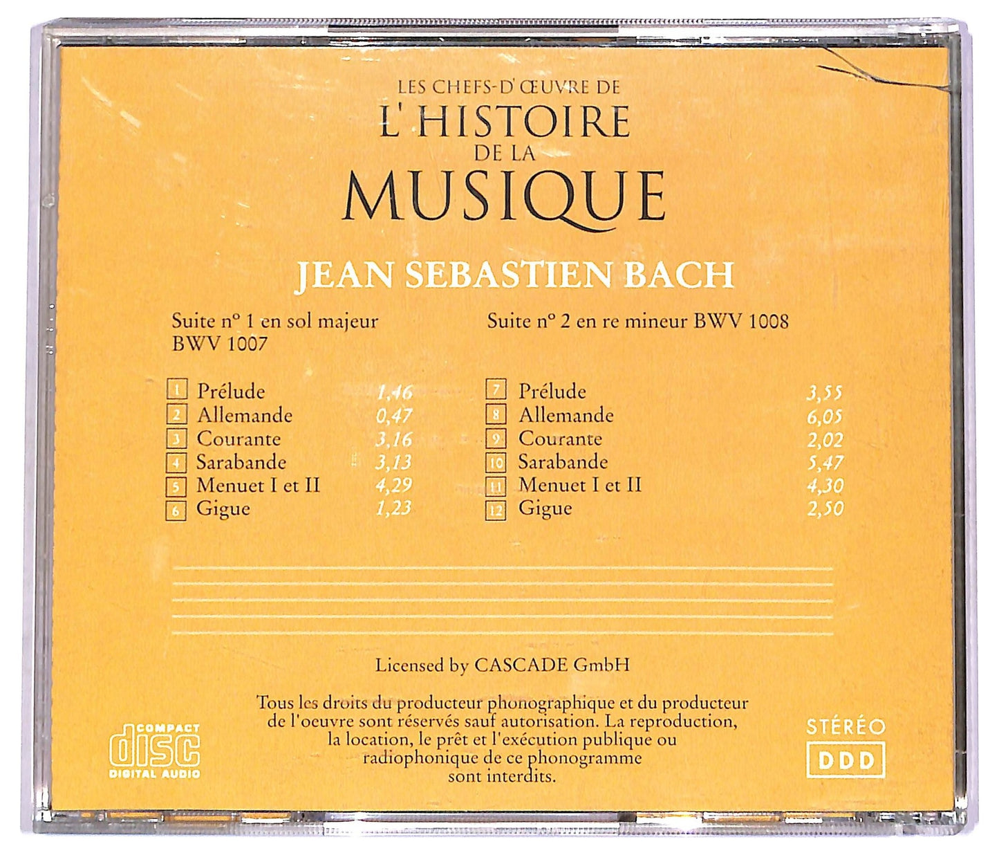 EBOND Bach - L'Histoire de la Musique CD CD081250
