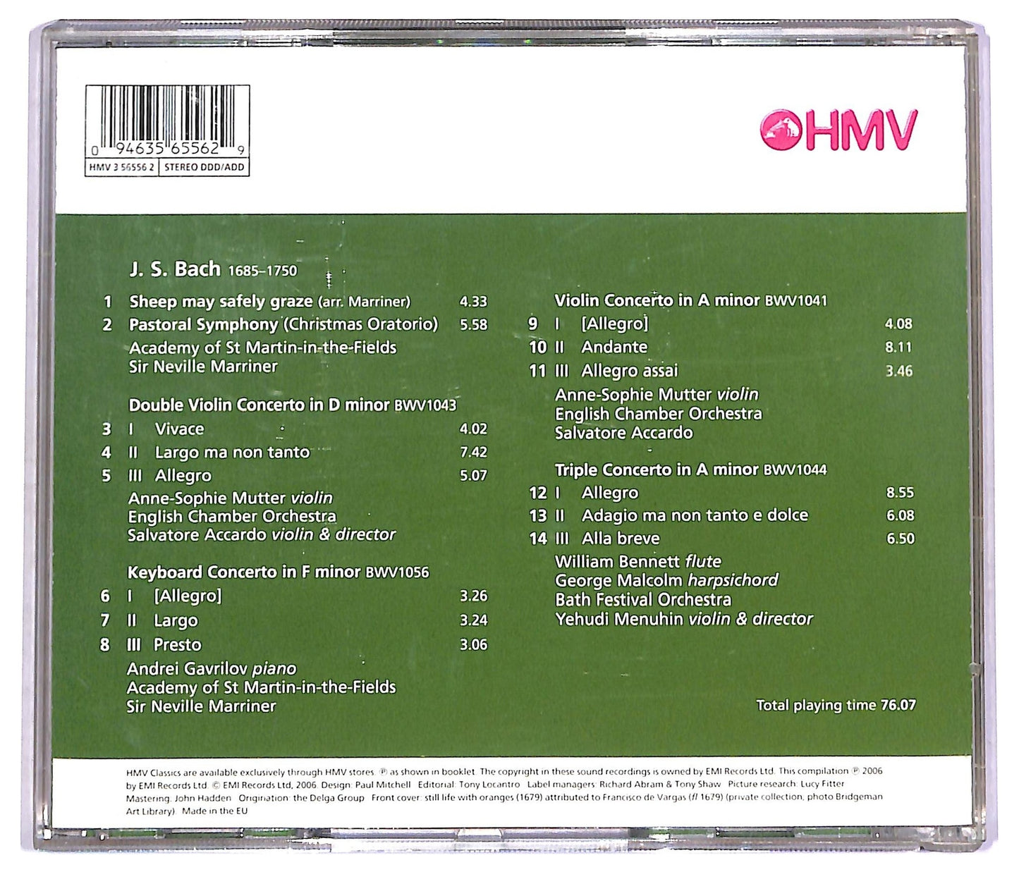 EBOND J. S. Bach - Double Violin Concertos CD CD081251