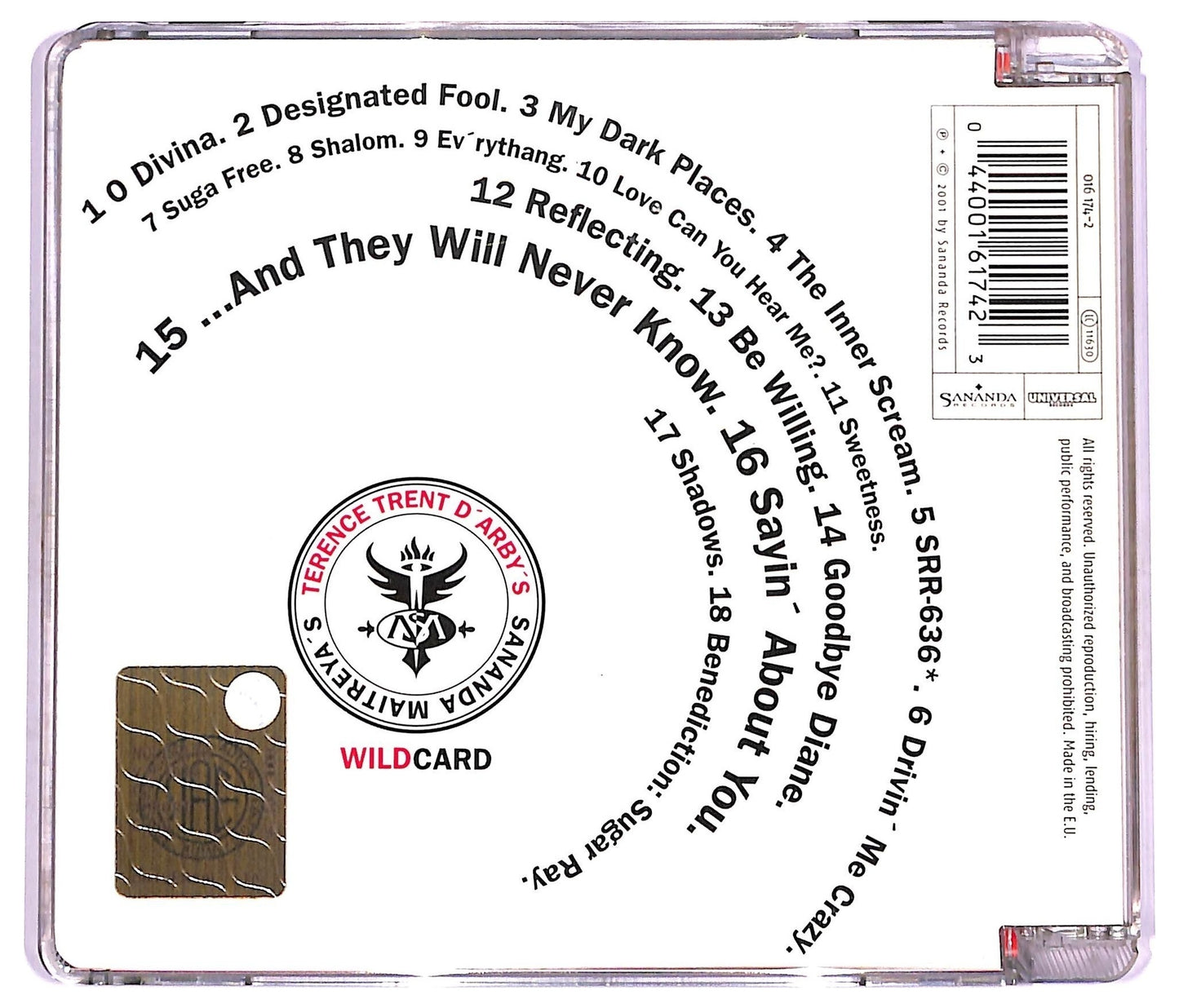 EBOND Terence Trent D'Arby's - Sananda Maitreya's Wildcard CD CD081427