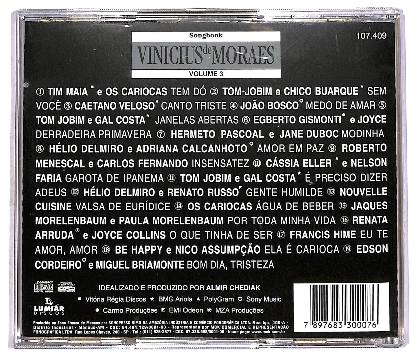 EBOND Various - Songbook Vinicius De Moraes Volume 3 CD CD081516