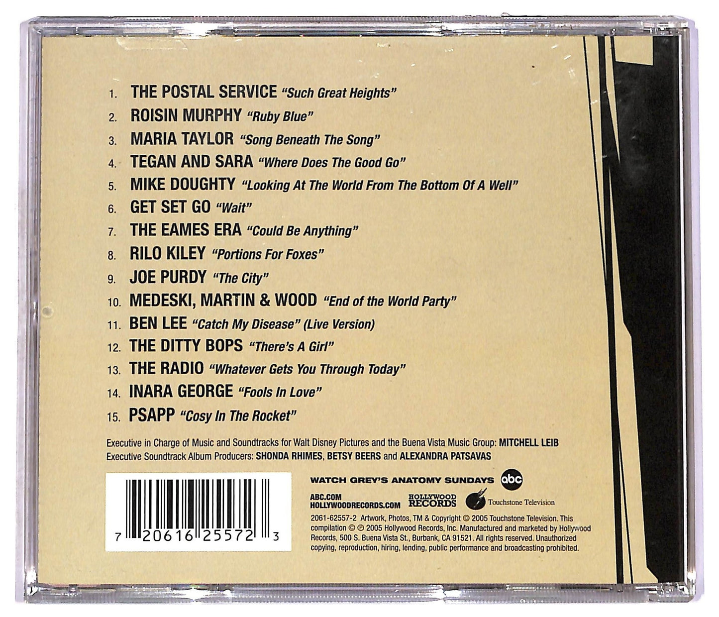 EBOND Various - Grey's Anatomy - Original Soundtrack CD CD081564