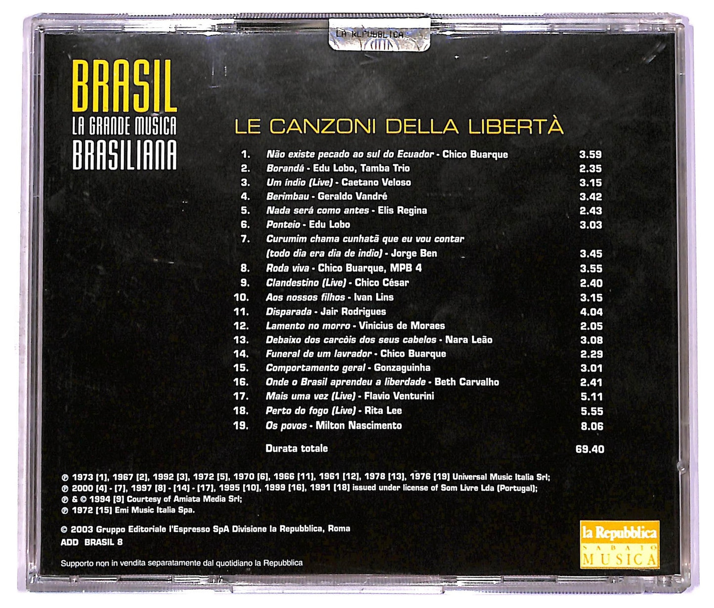 EBOND Various - Brasil - 8 Le Canzoni Della Liberta CD CD081601
