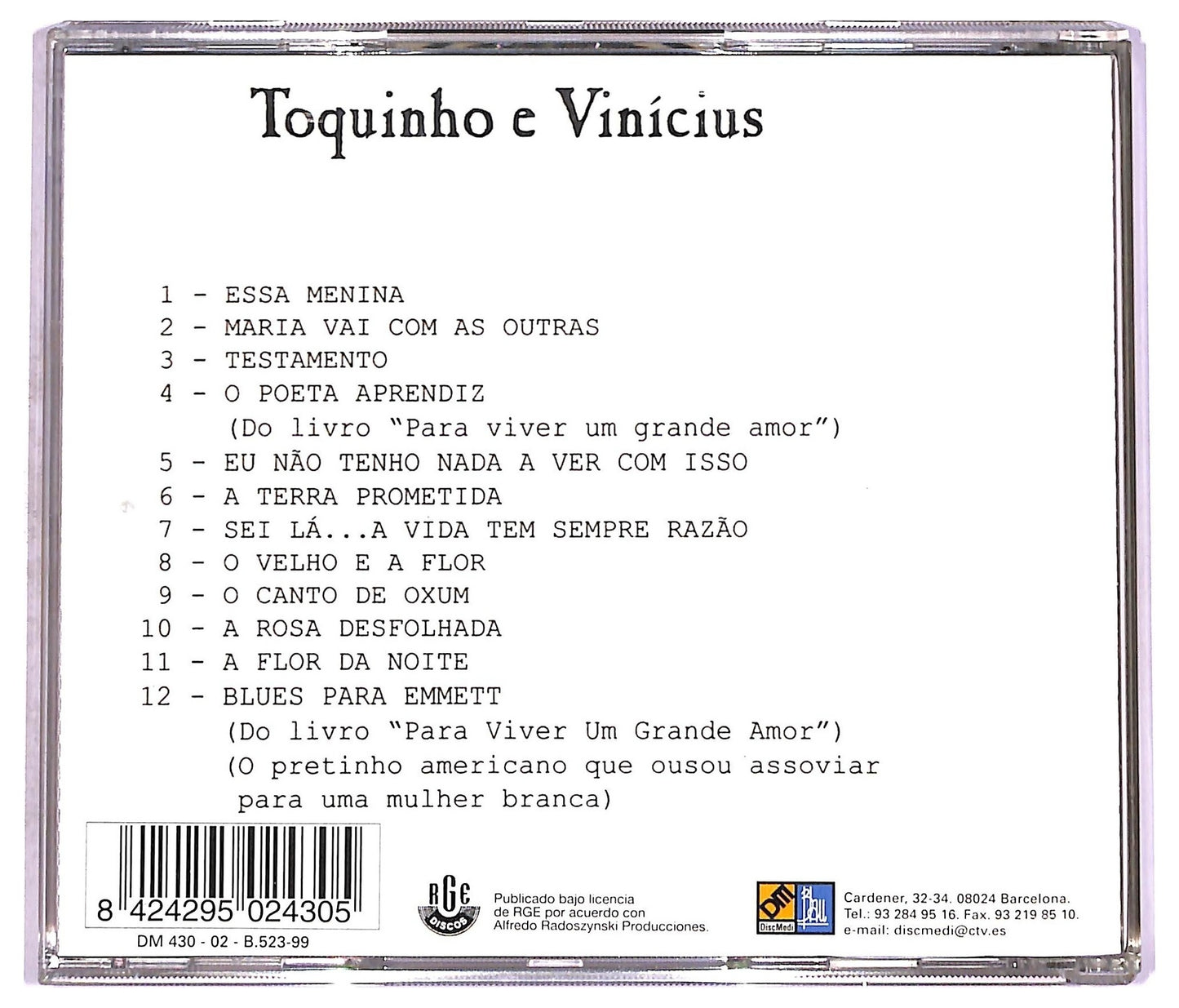 EBOND Toquinho & Vinicius - Toquinho e Vinicius CD CD081648