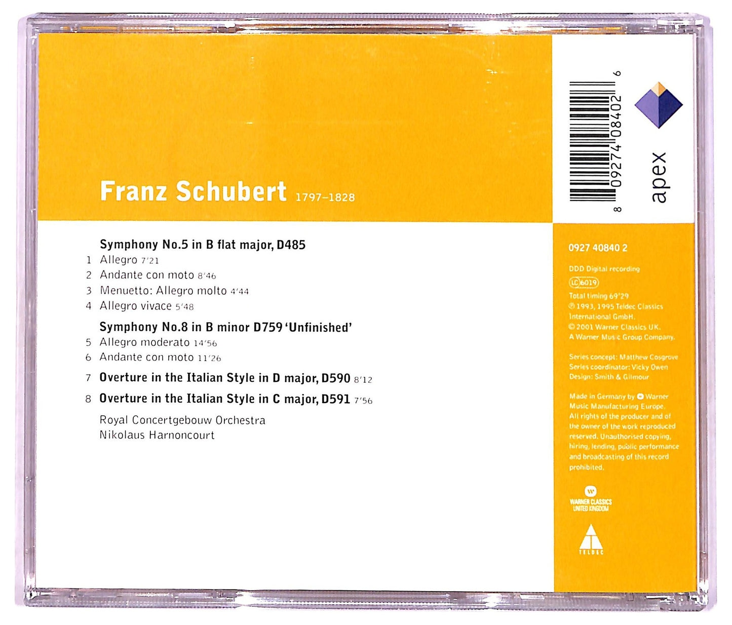 EBOND Schubert - Symphonies No. 5 & No. 8 CD CD082028