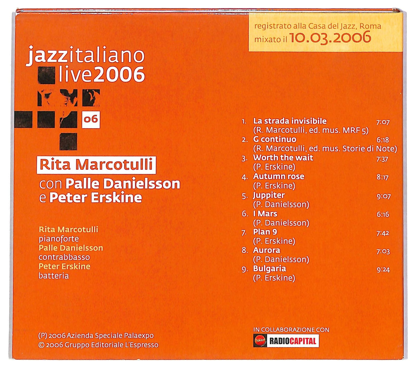 EBOND Rita Marcotulli - Jazzitaliano Live 2006 CD CD082118