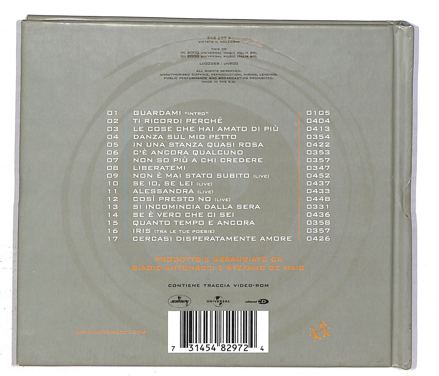 EBOND Biagio Antonacci - Tra Le Mie Canzoni Digipack CD CD082227