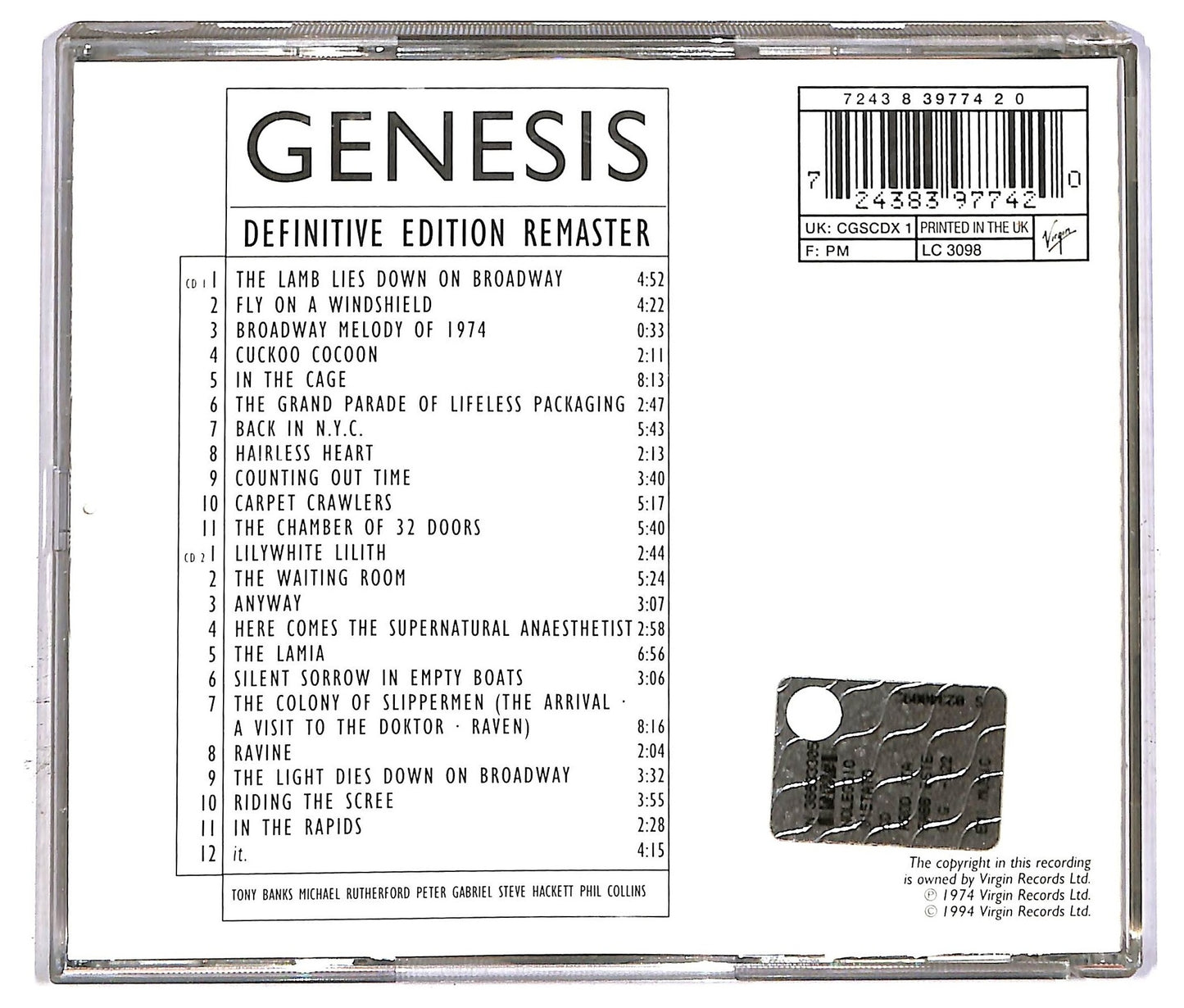 EBOND Genesis - The Lamb Lies Down On Broadway CD CD082339