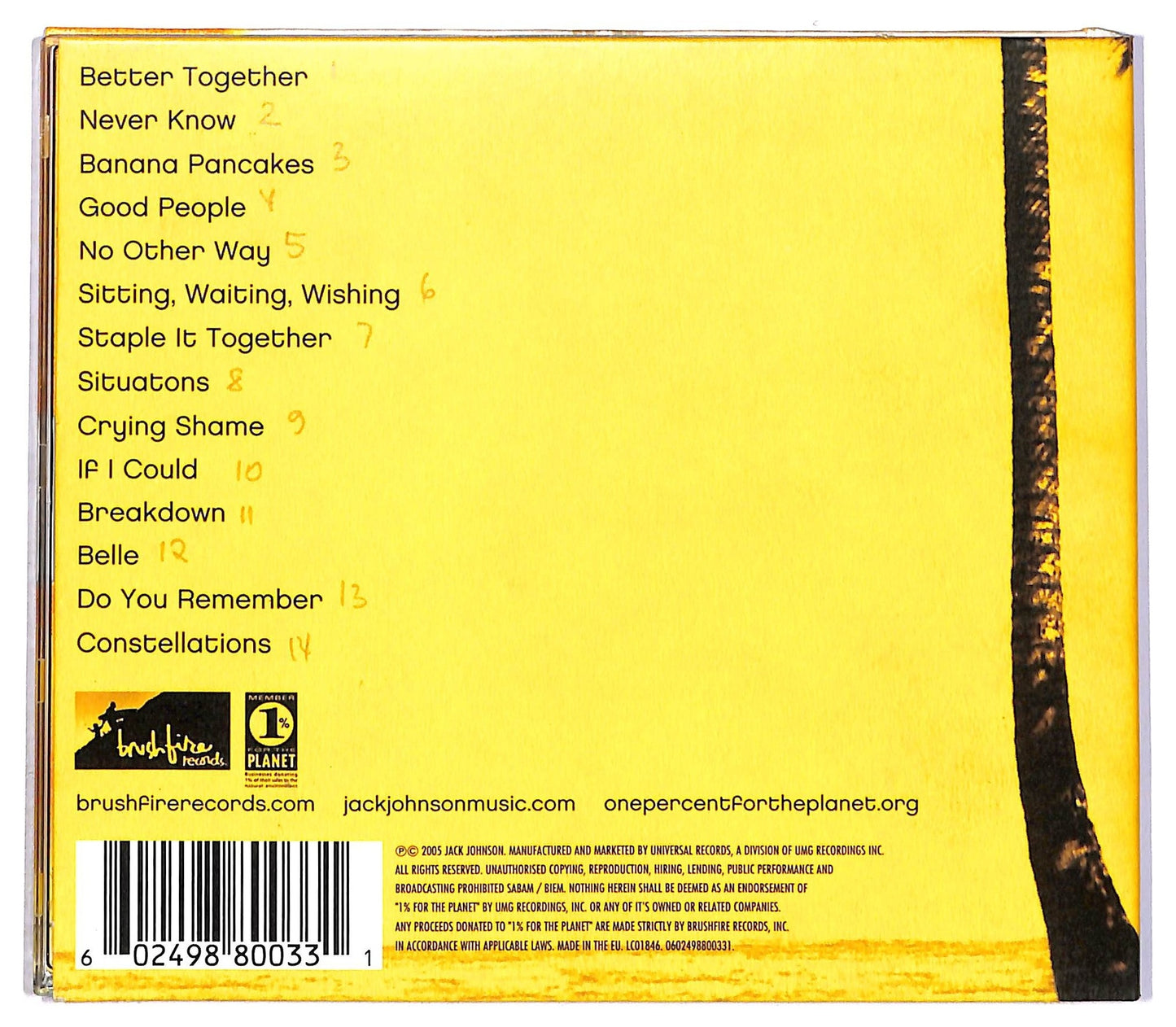 EBOND Jack Johnson - In Between Dreams Digipack CD CD082420