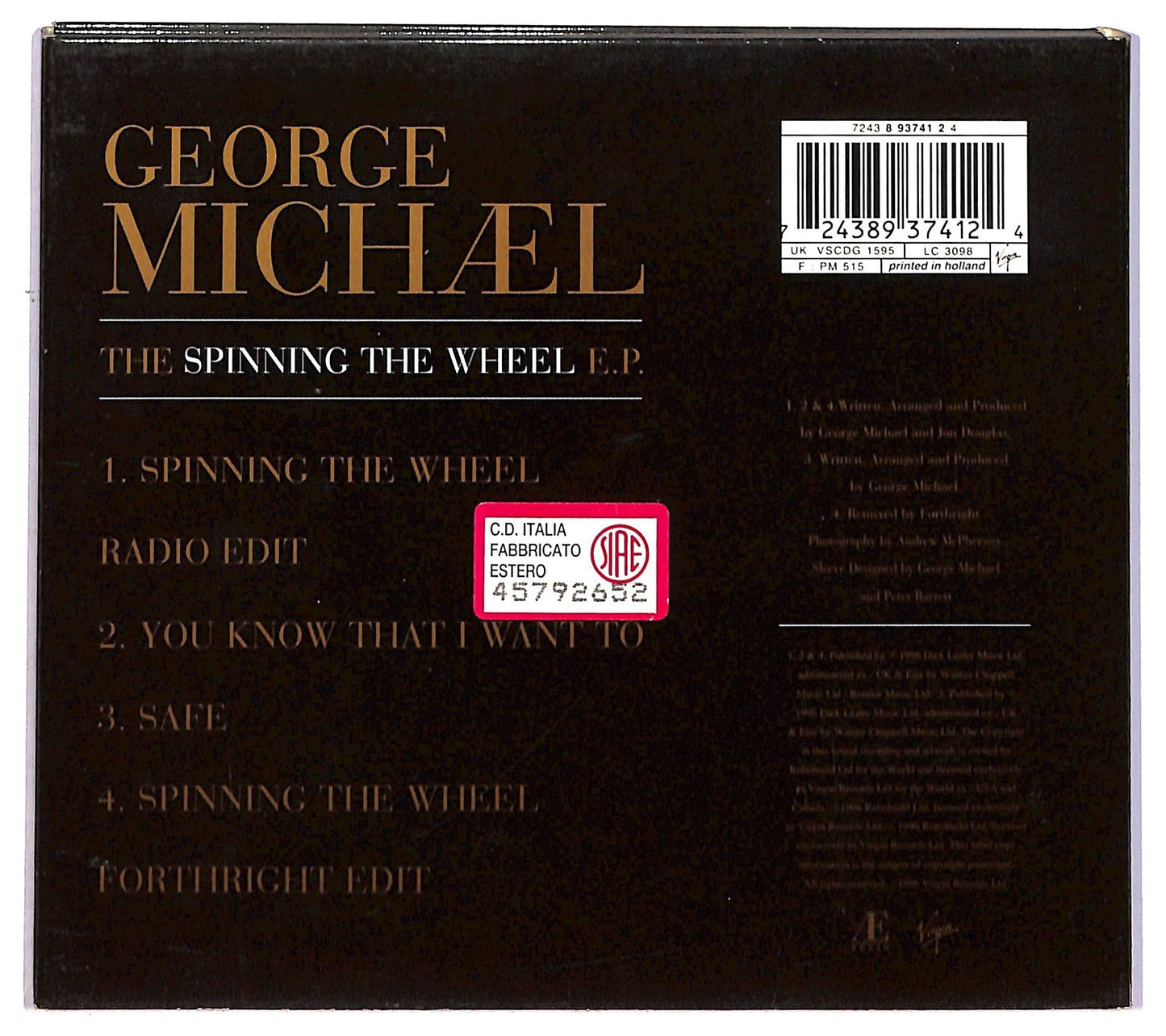 EBOND George Michael - The Spinning The Wheel E.P CD CD082442