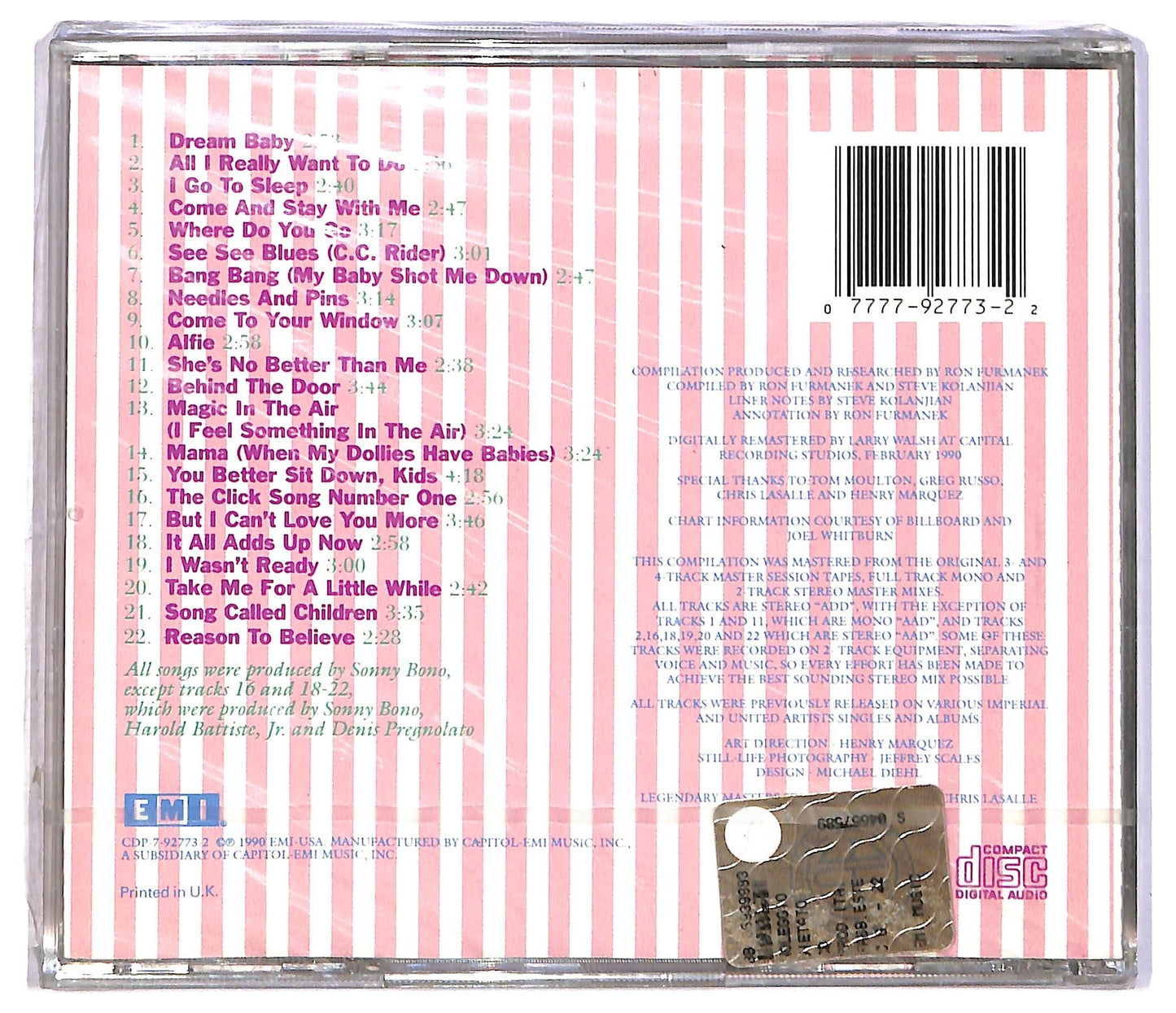 EBOND Cher - Bang Bang (My Baby Shot Me Down) - The Best of Cher CD CD082719