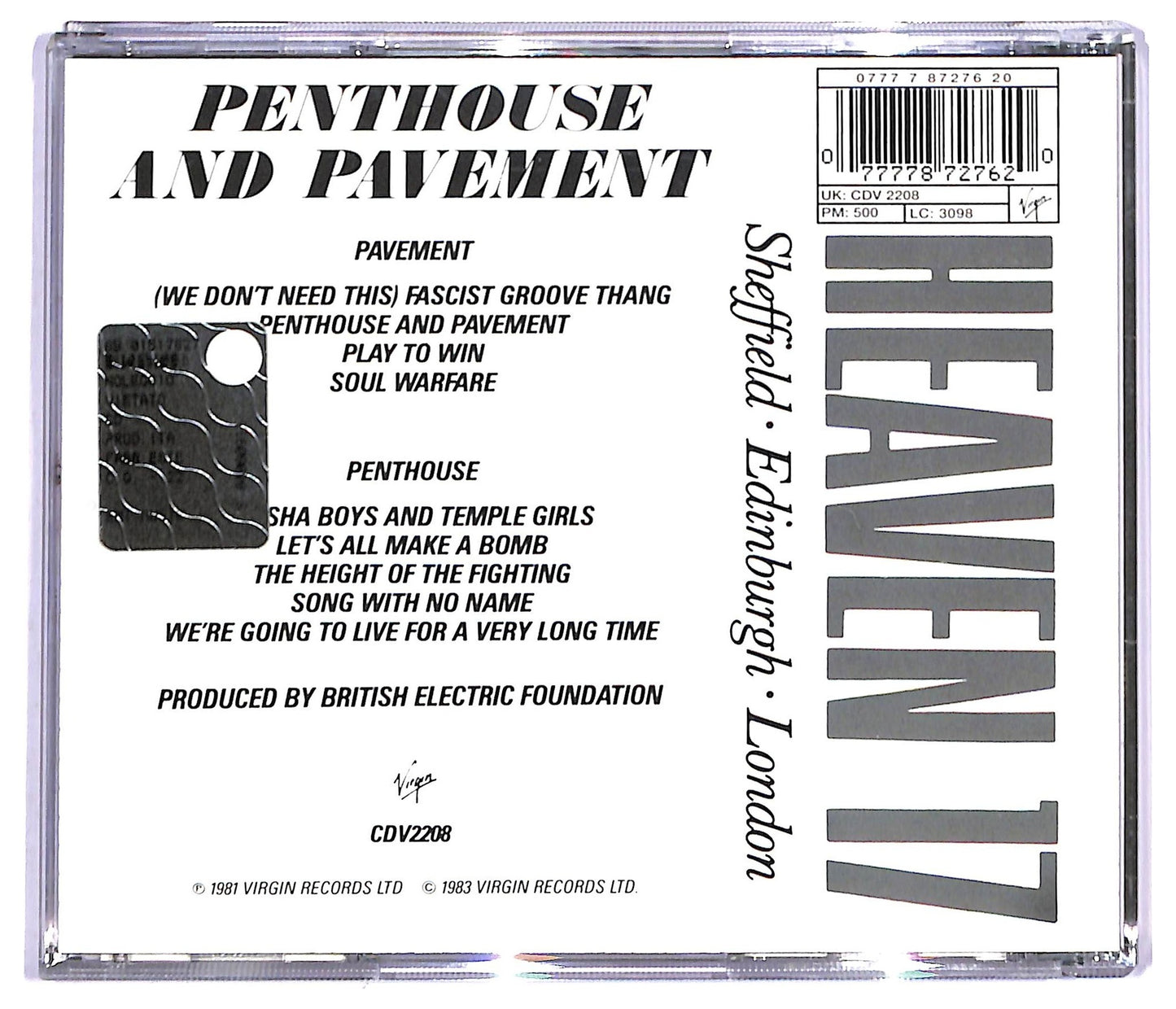 EBOND Heaven 17 - Penthouse And Pavement CD CD082847