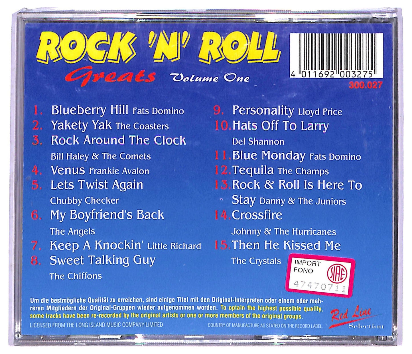 EBOND Various - Rock 'n' Roll Greats Volume One CD CD083038