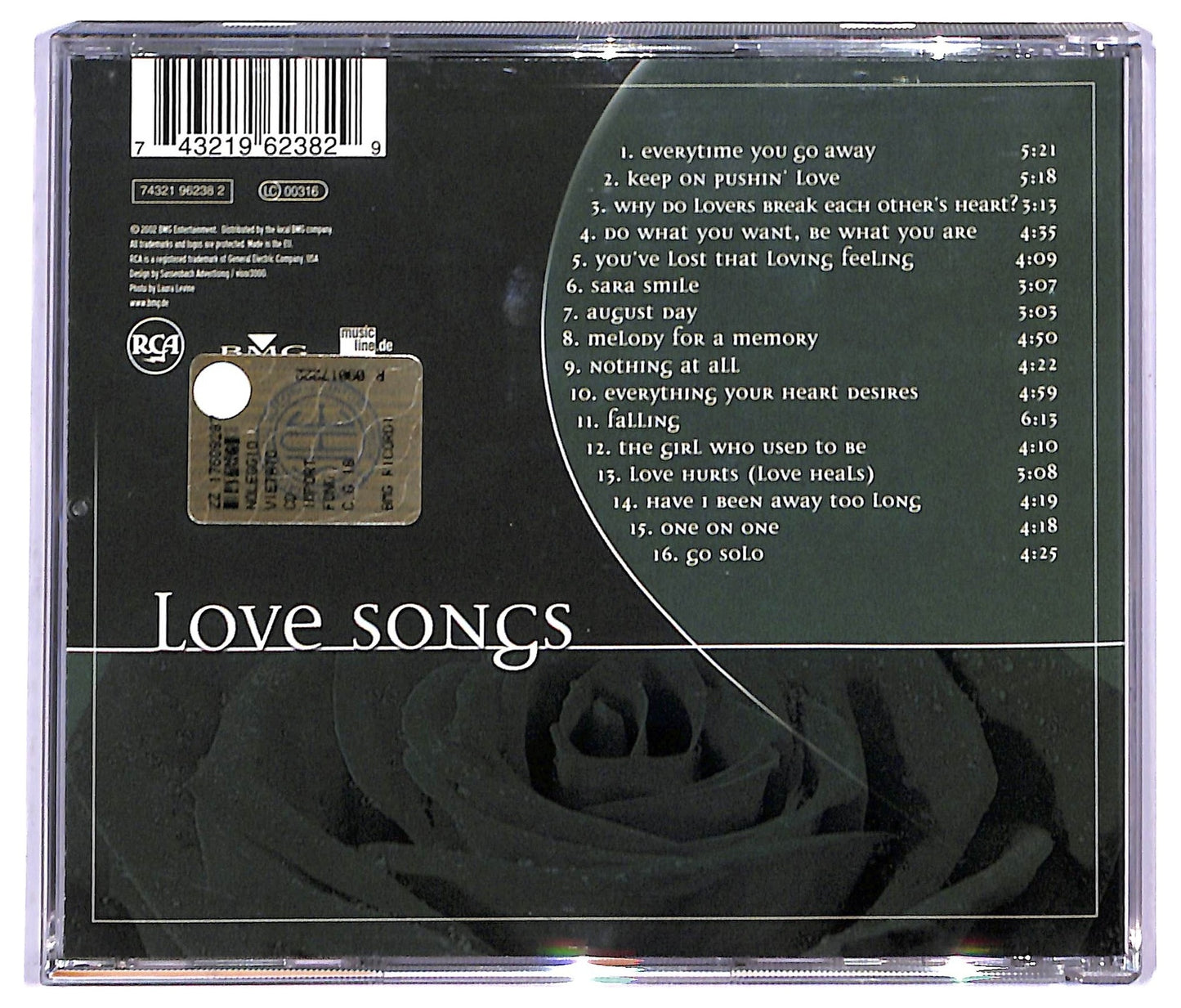 EBOND Daryl Hall & John Oates - Love Songs CD CD083212