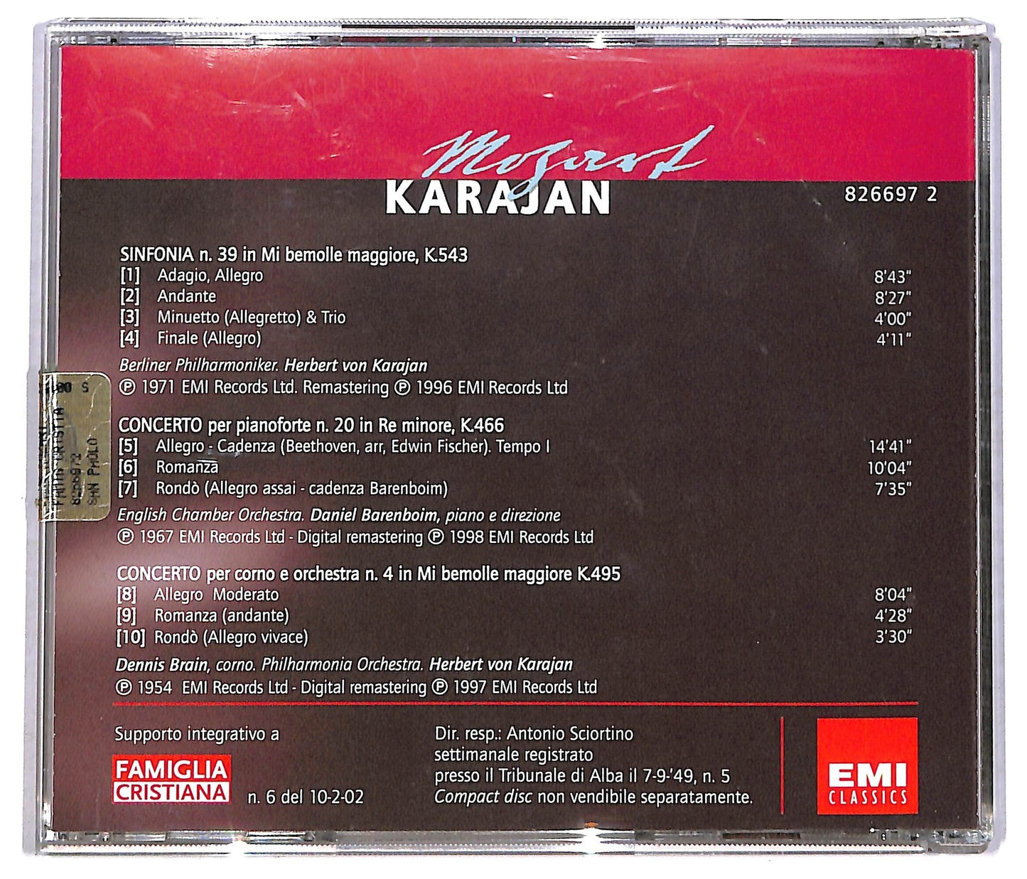 EBOND Karajan Mozart - Sinfonia N. 39 CD CD083543