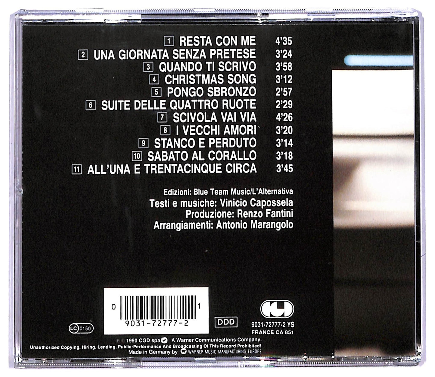 EBOND Vinicio Capossela - All'Una E Trentacinque Circa CD CD084018
