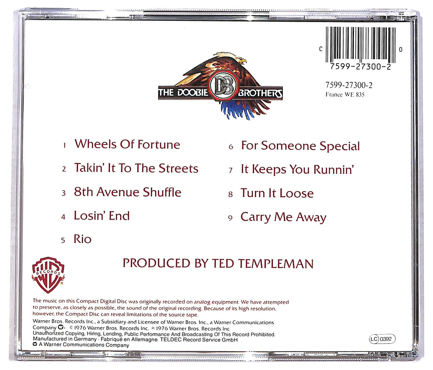 EBOND The Doobie Brothers -Takin' It To The Streets CD CD084922