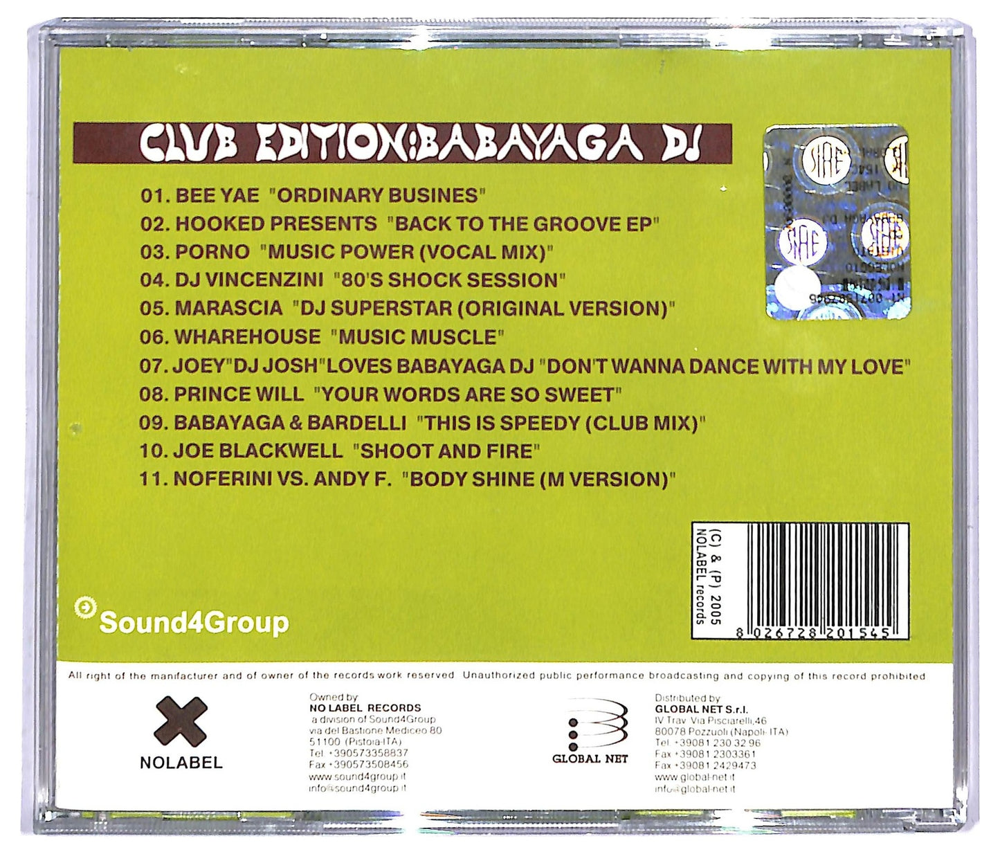 EBOND Babayaga - Club Edition CD CD085426