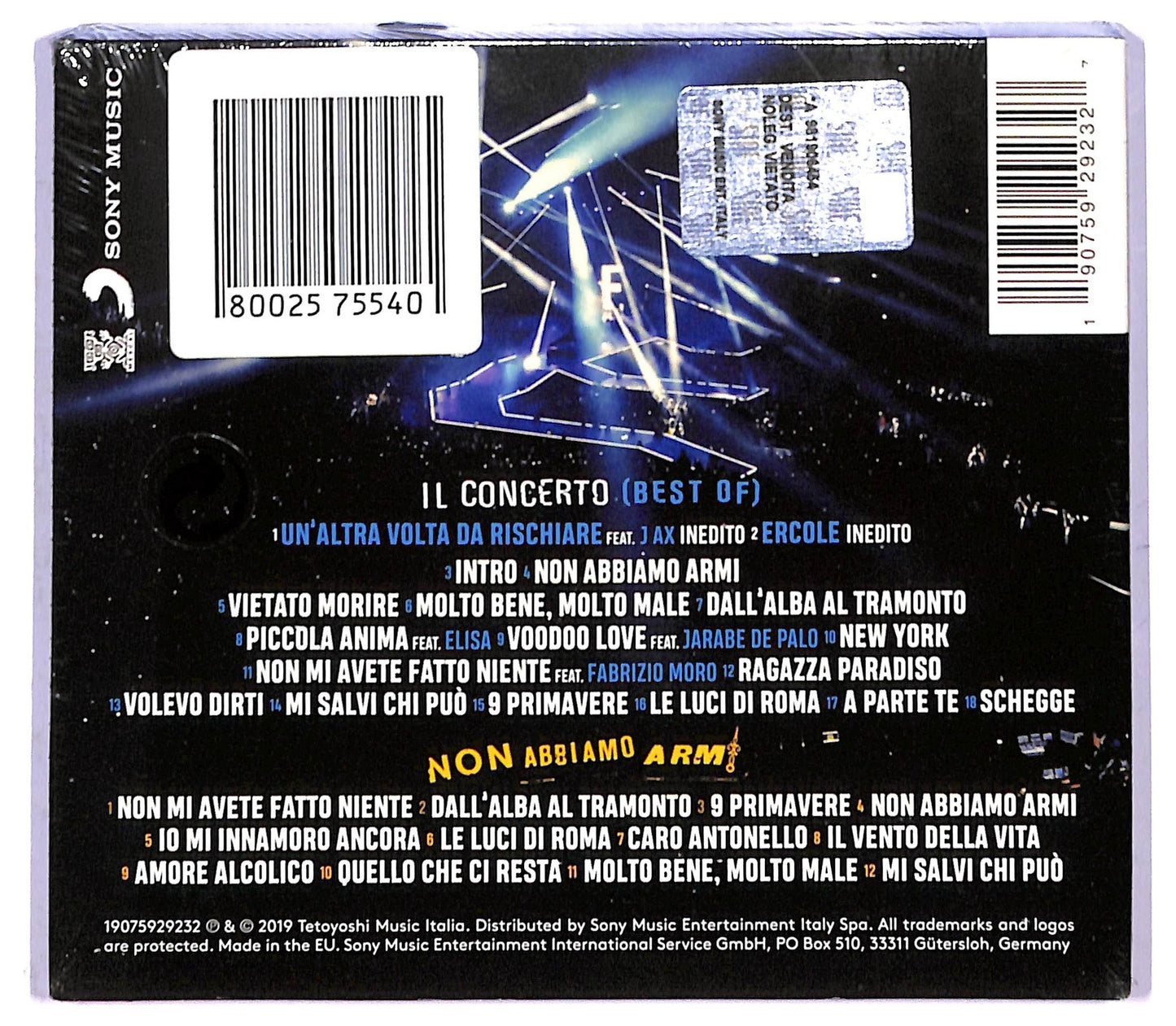 EBOND Ermal Meta - Non Abbiamo Armi Il Concerto (Best Of) CD CD085509