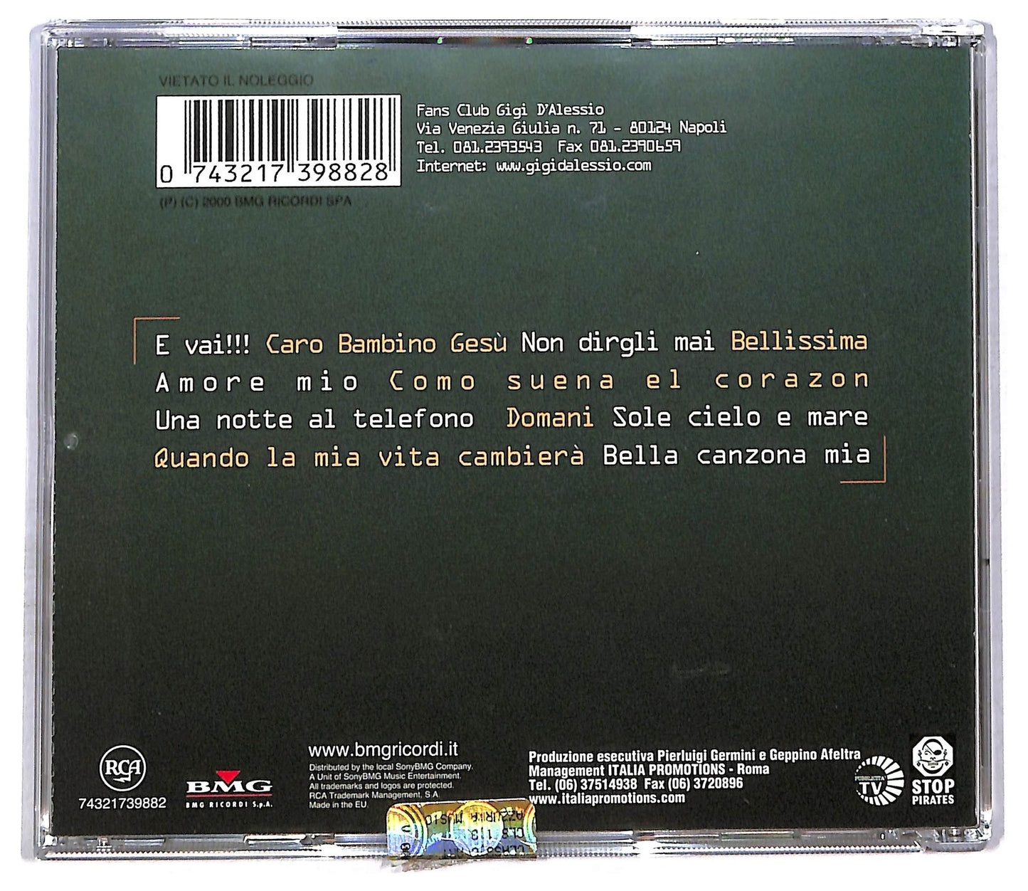 EBOND Gigi D'Alessio - Quando La Mia Vita Cambiera CD CD085844