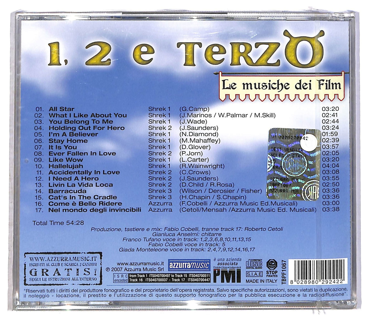 EBOND Various - 1 2 e Terzo le musiche dei film CD CD086331