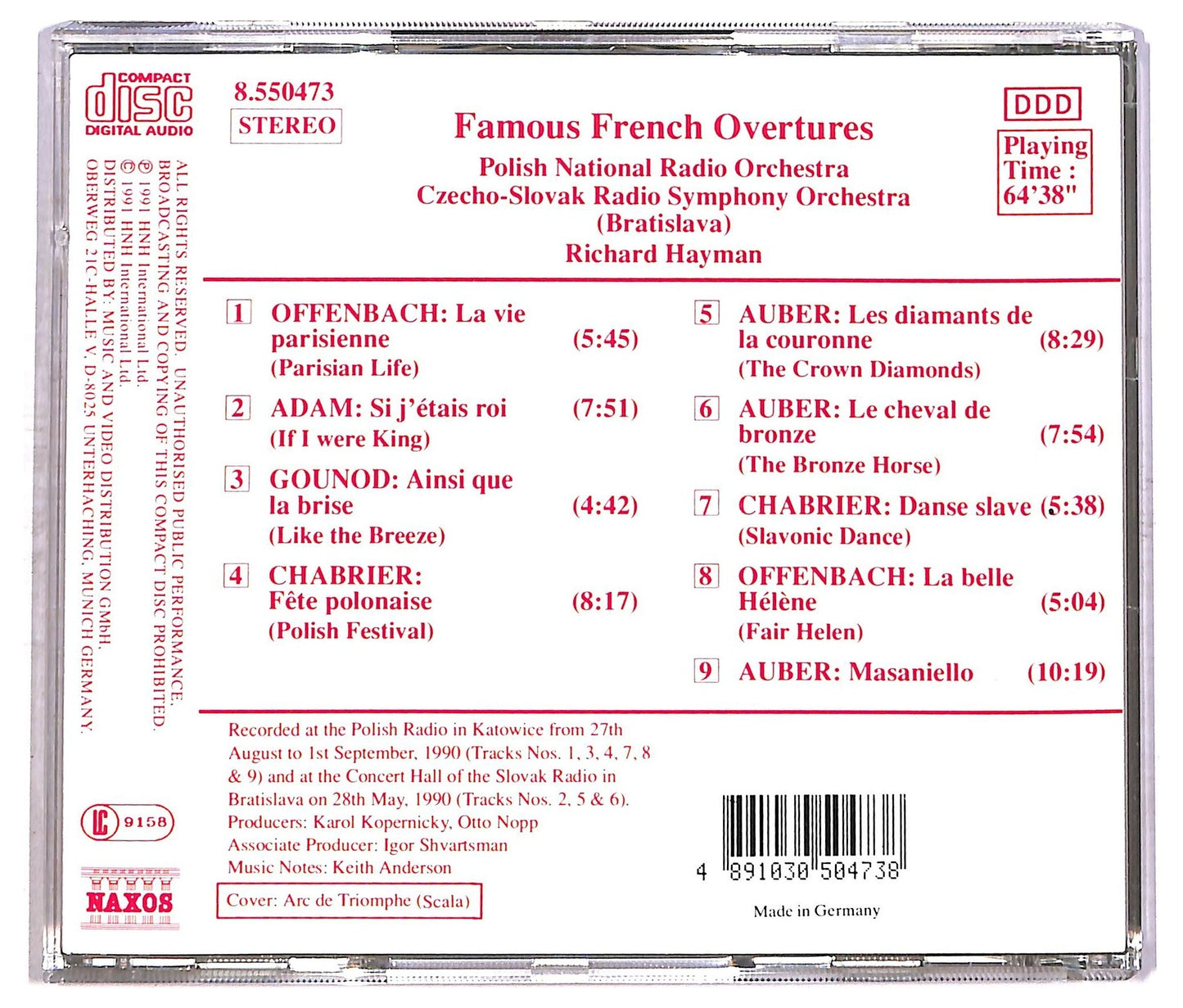 EBOND Various - Famous French Overtures CD CD086506