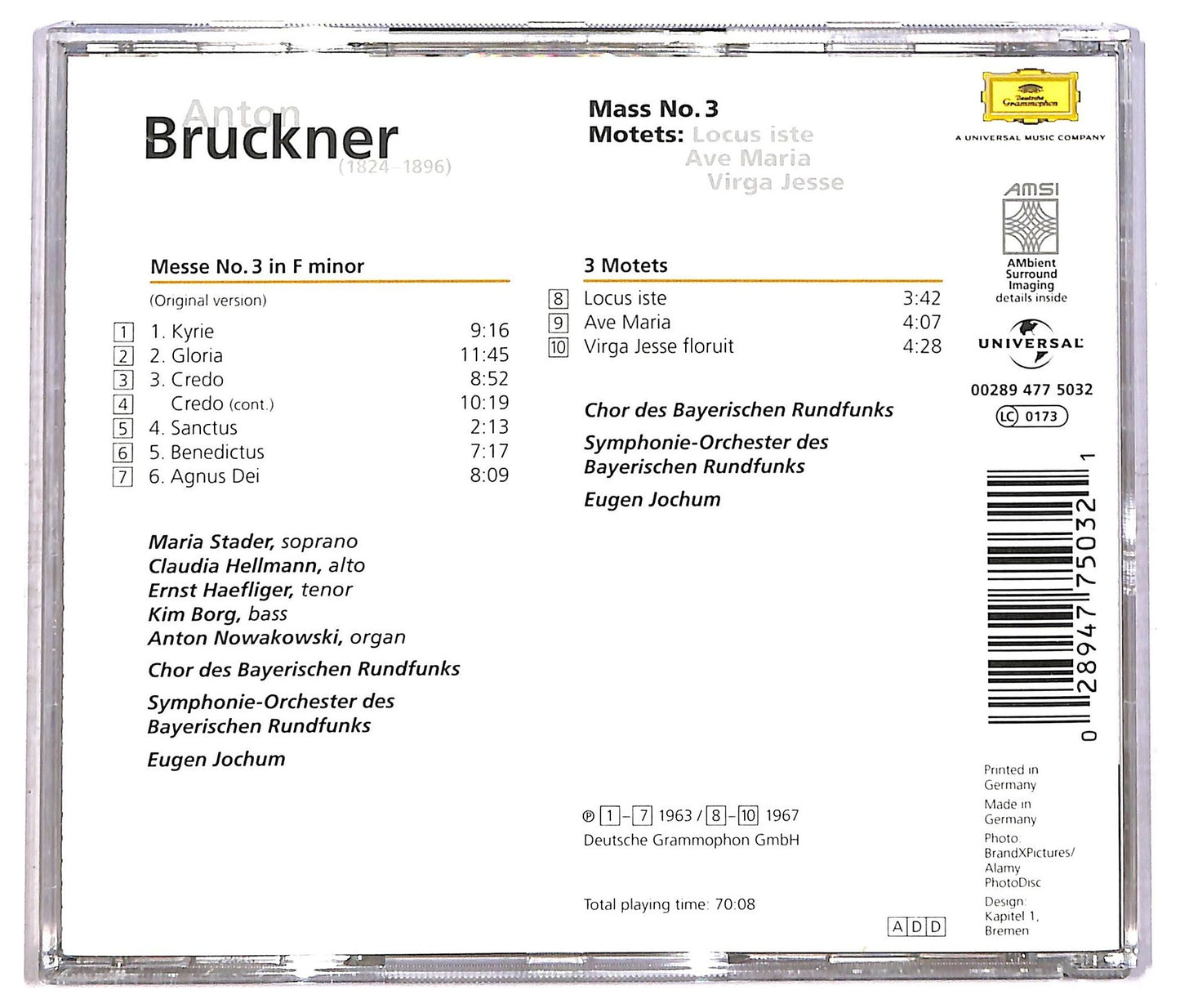 EBOND Anton Bruckner - Mass No. 3 - Motets CD CD086512