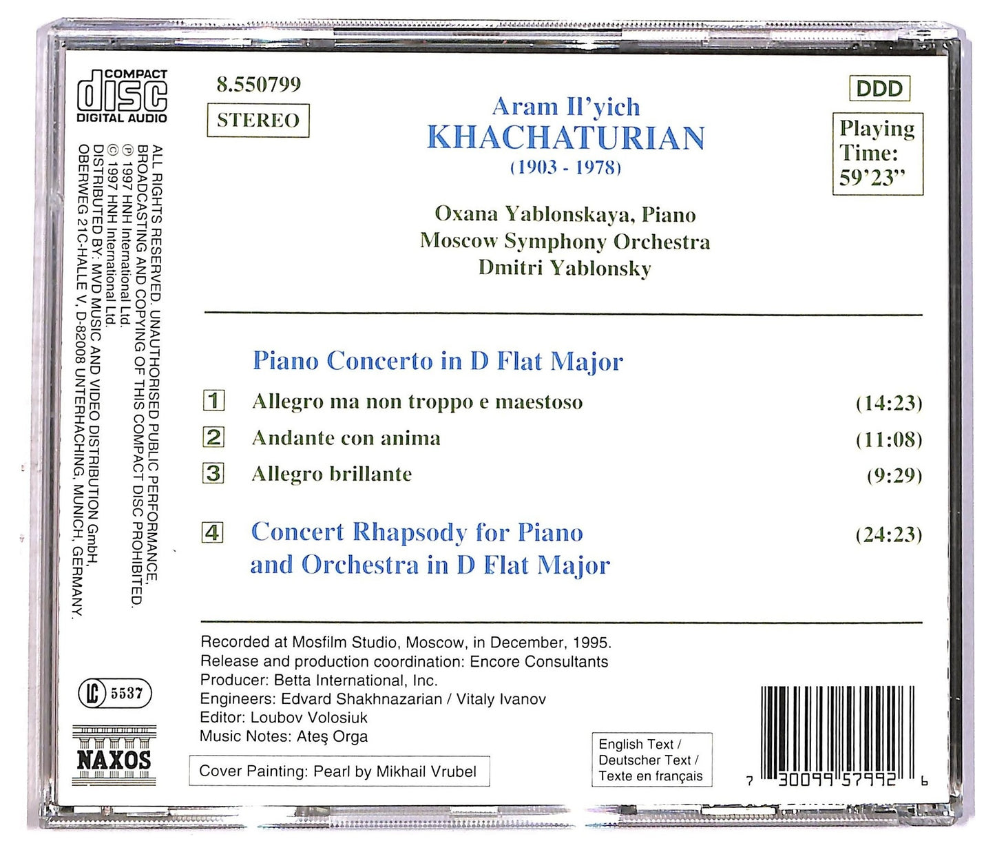 EBOND Khatchaturian - Piano Concerto - Concert Rhapsody CD CD086526