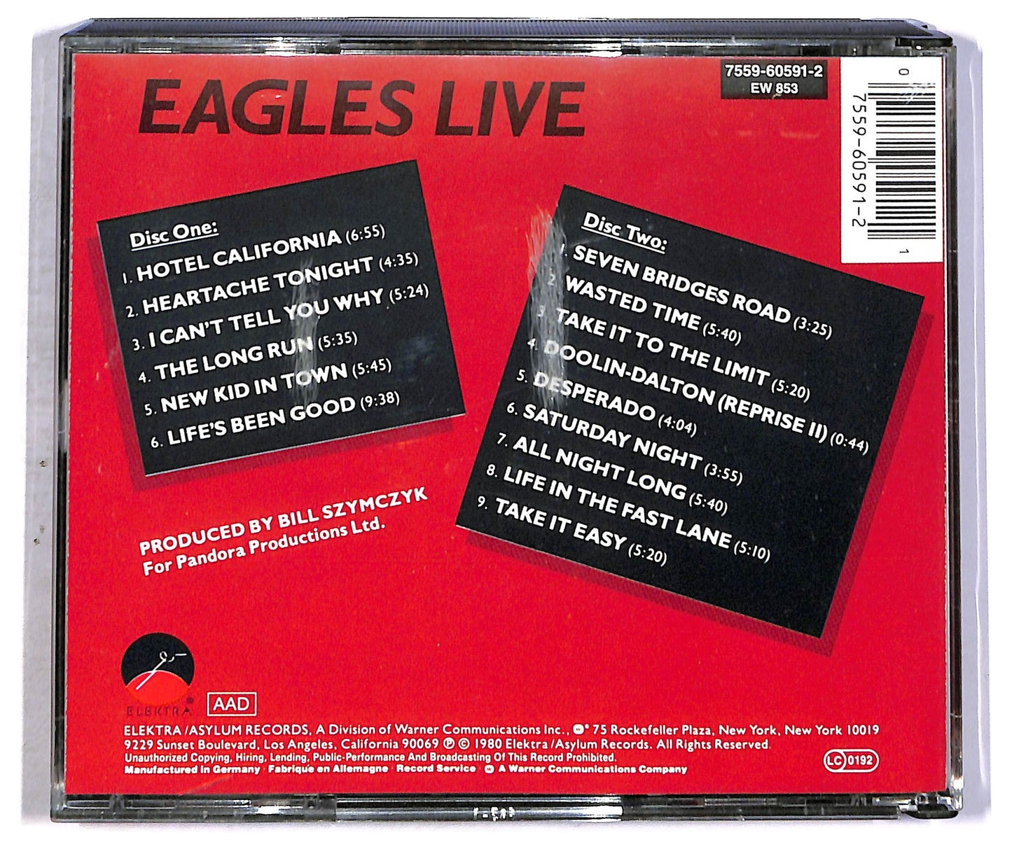 EBOND Eagles - Eagles Live CD CD086716