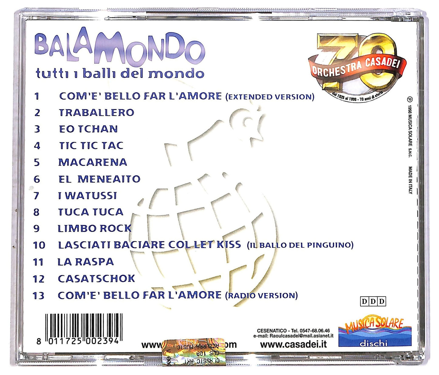 EBOND L'Orchestra Italiana Raoul Casadei - Balamondo CD CD086916