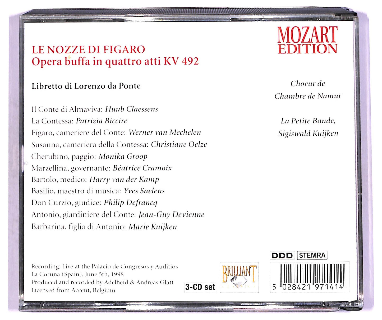 EBOND Mozart - Le Nozze Di Figaro CD CD087138