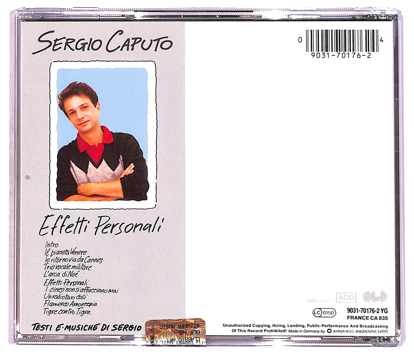 EBOND Sergio Caputo - Effetti Personali CD CD087203
